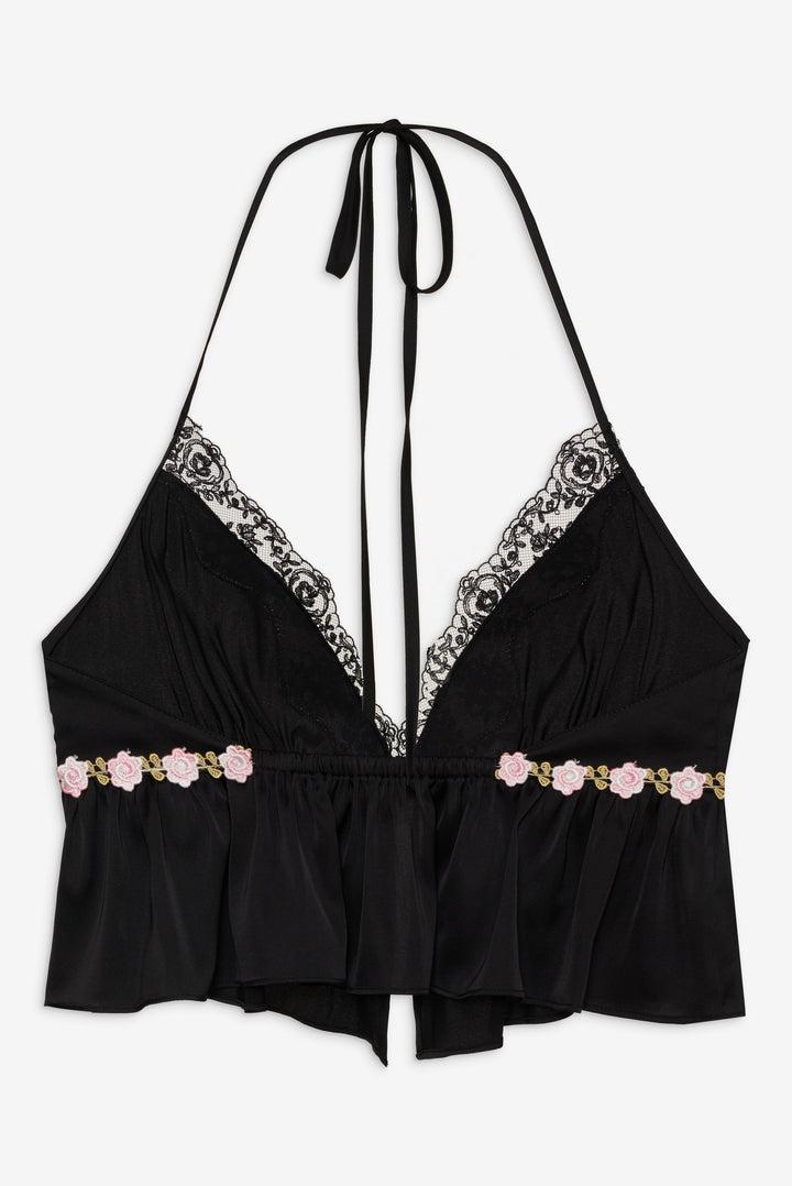 Gertrude Sleep Top — Black Product Image