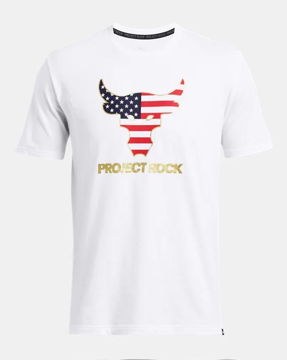 Men's Project Rock Red, White & Blue Graphic Short Sleeve Product Image