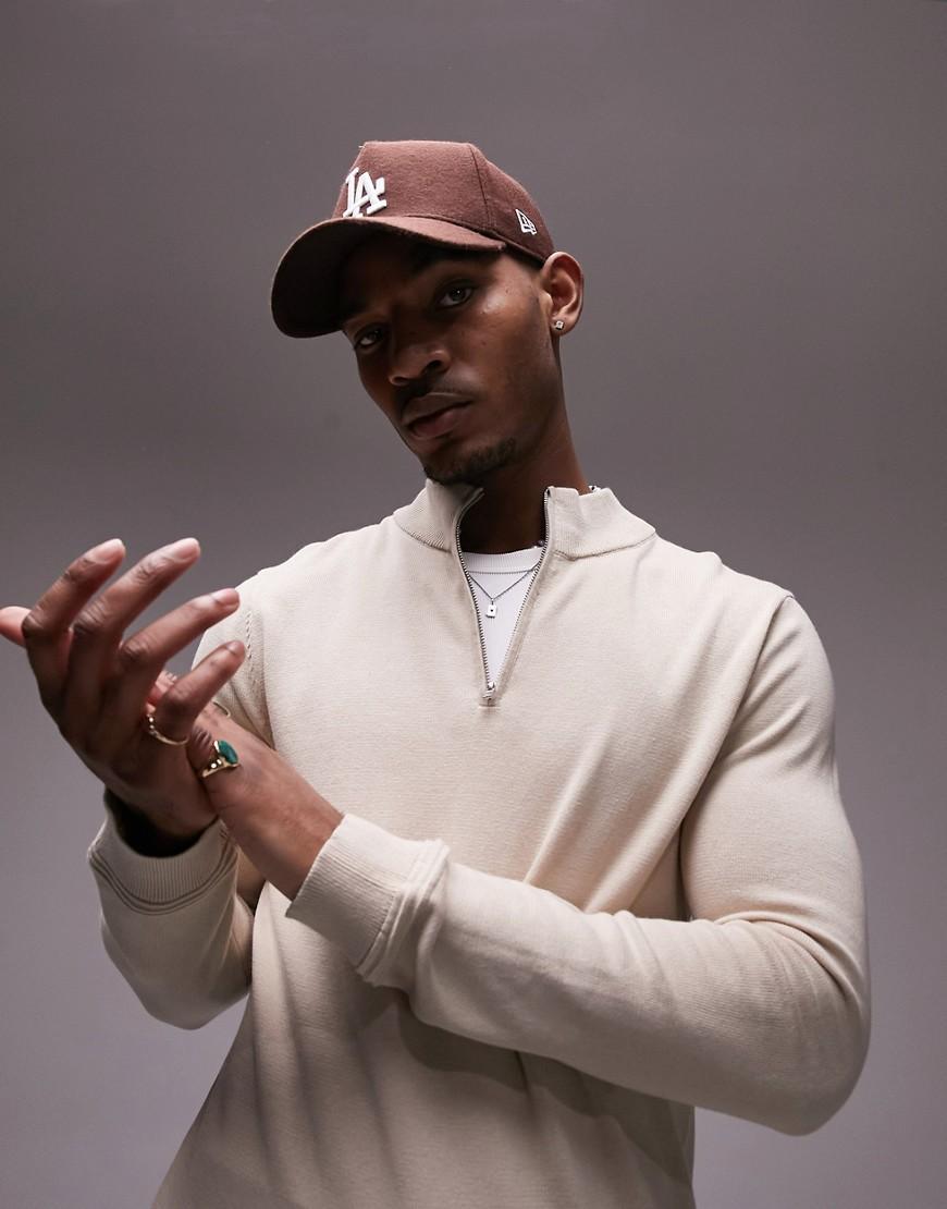 Topman essentials 1/4 zip sweater Product Image