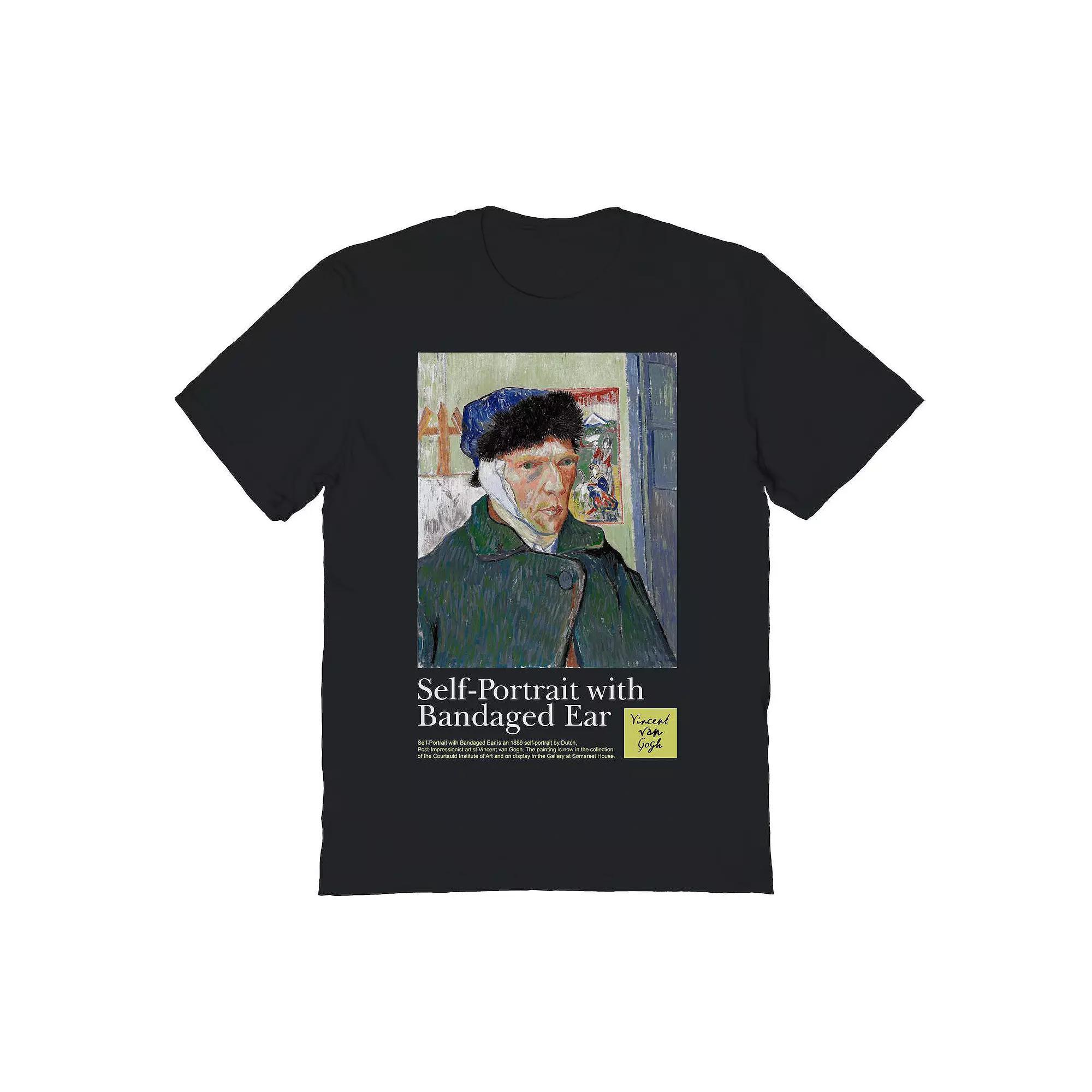 Men's Fine Art - Van Gogh Ear Graphic Tee, Size: Small, Black Product Image