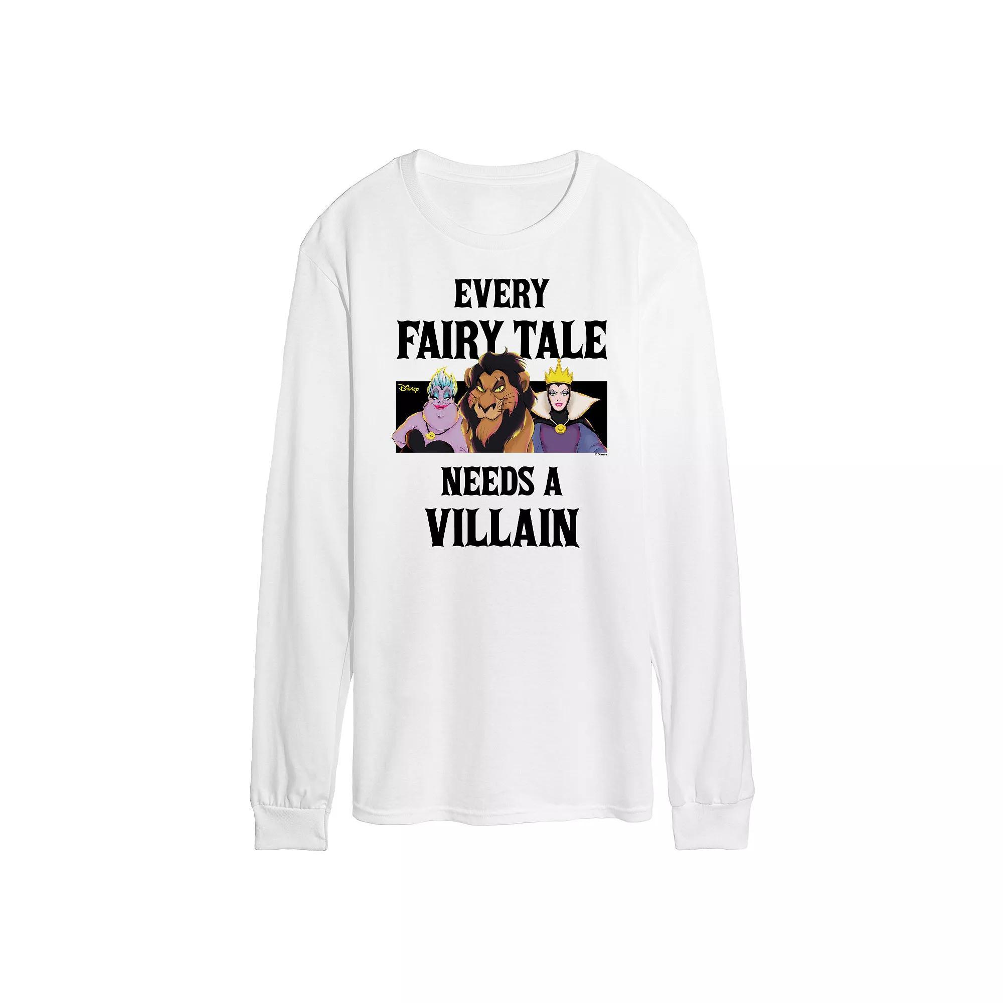 Disney Villains Men's Every Fairy Tale Long Sleeve Graphic Tee,  Product Image