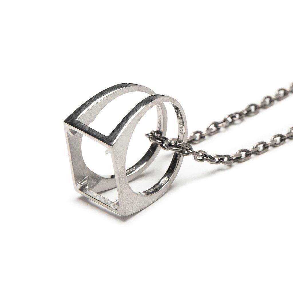 Ring Necklace - Silver Male Product Image