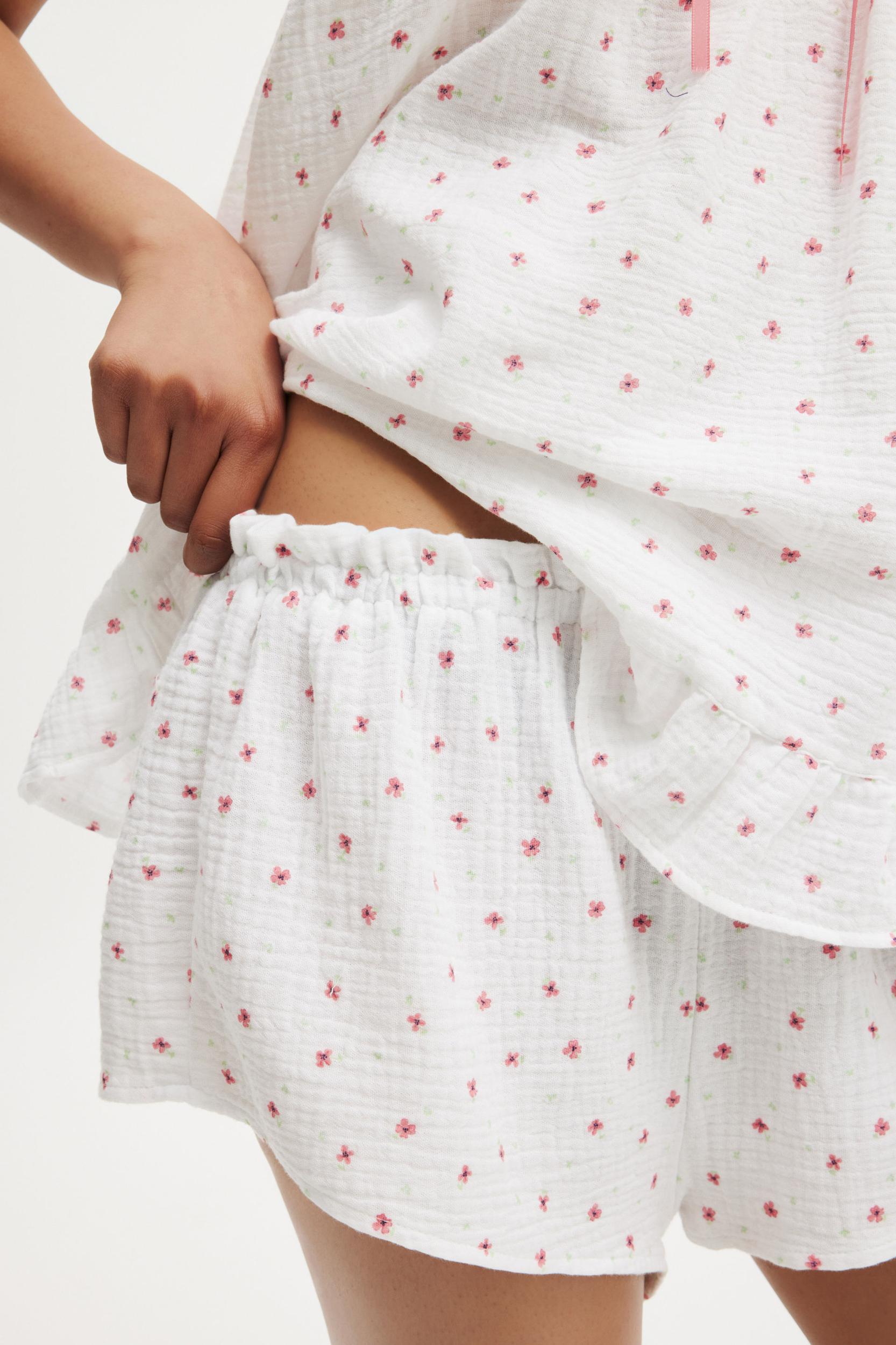 Lace Trim Babydoll Cami Set Product Image