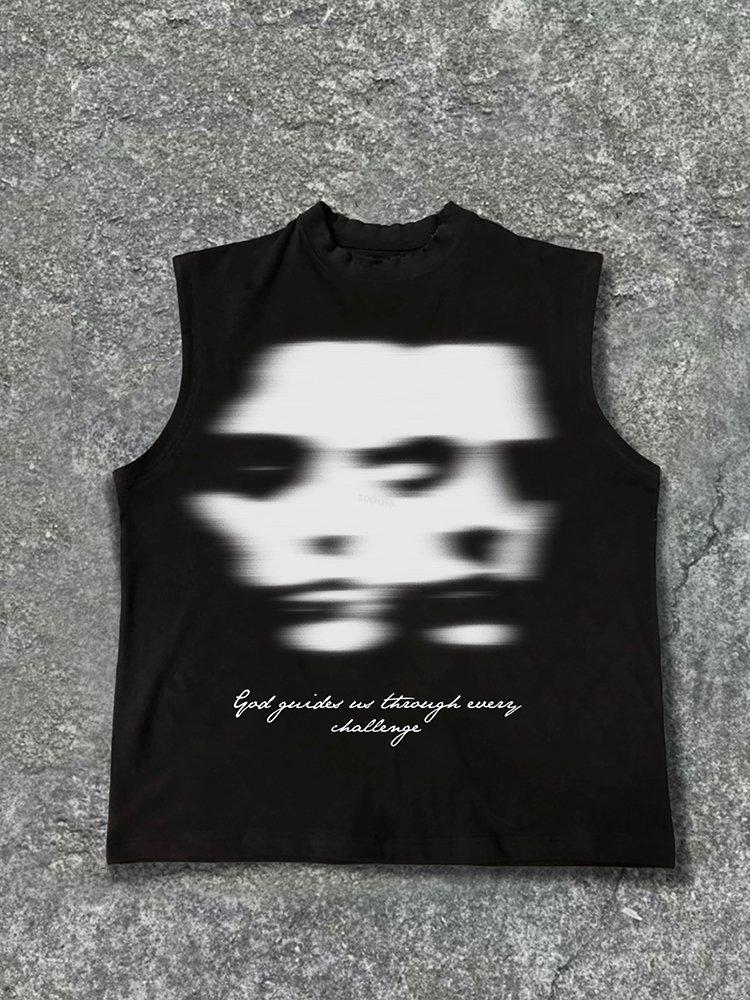 Men's Thinking Graphics Cotton Tank Top Product Image
