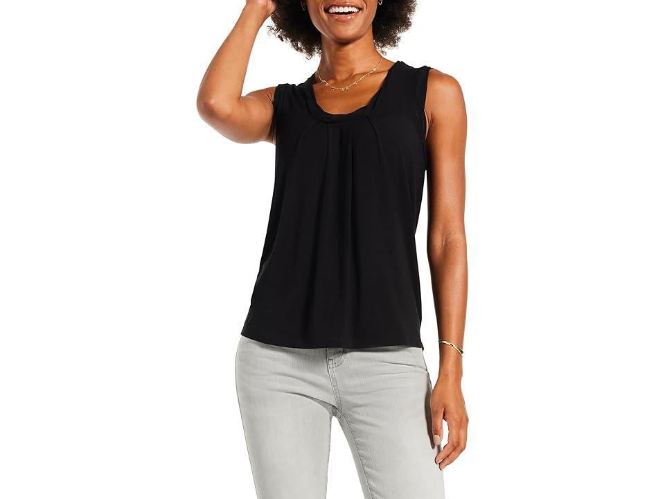 NIC+ZOE Date Night Drape Tank Onyx) Women's Clothing Product Image