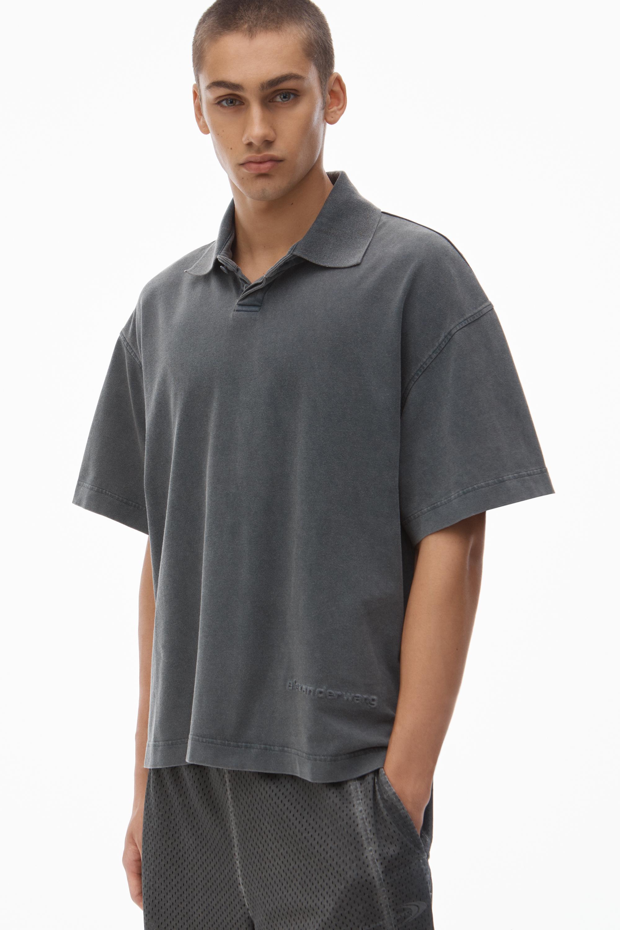 Men's Short-sleeve Polo Tee In Cotton Jersey Product Image