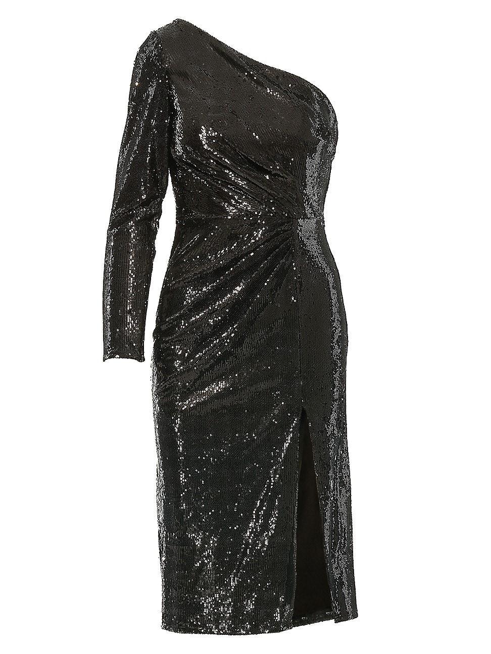 Womens Ieena Sequined One-Shoulder Midi-Dress Product Image