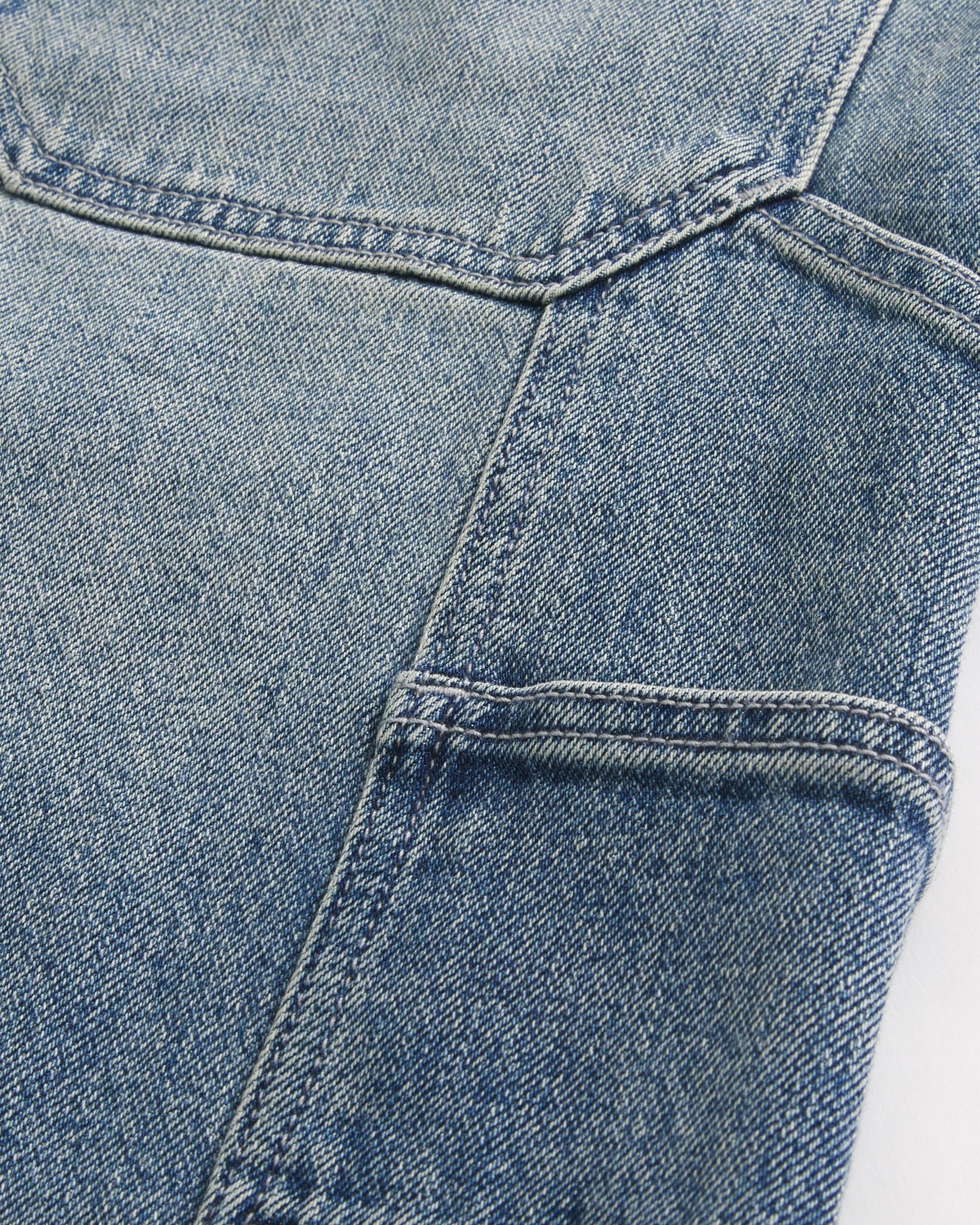 Baggy Denim Cargo Shorts Product Image