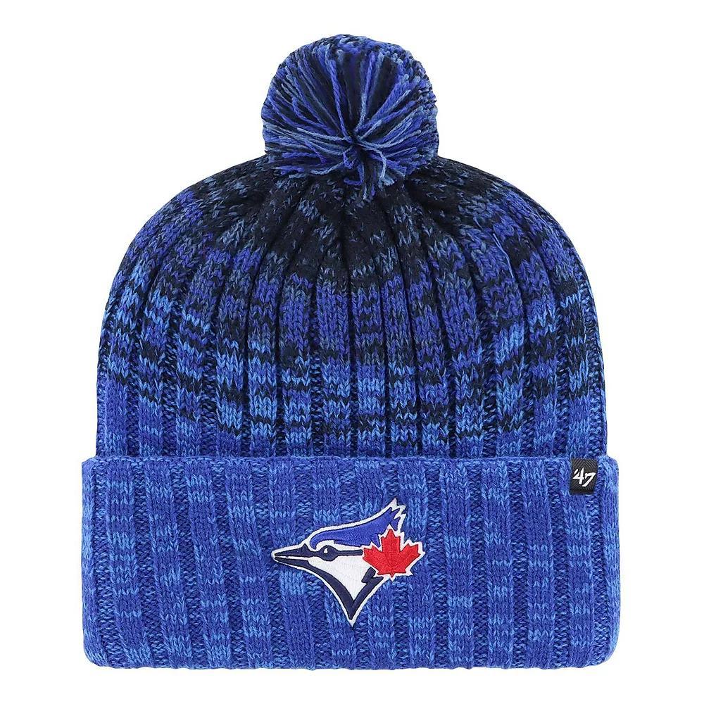 Men's '47  Royal Toronto Blue Jays Cascade Cuffed Knit Hat with Pom, Jay Blue Product Image