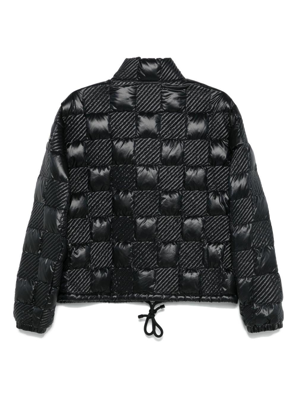 MONCLER Ancy Lightweight Quilted Checkerboard Jacket In Black Product Image