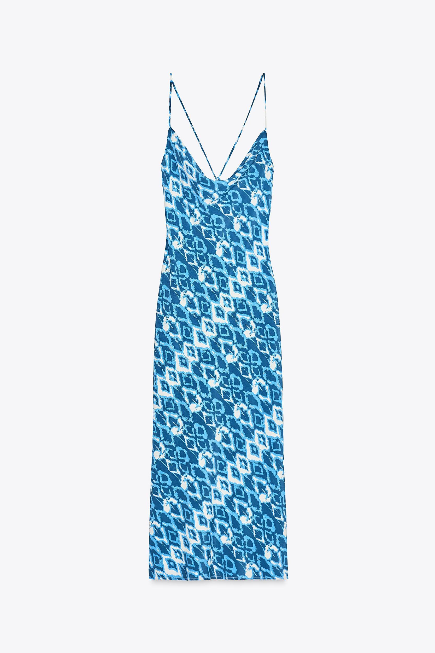 PRINTED MIDI SLIP DRESS Product Image