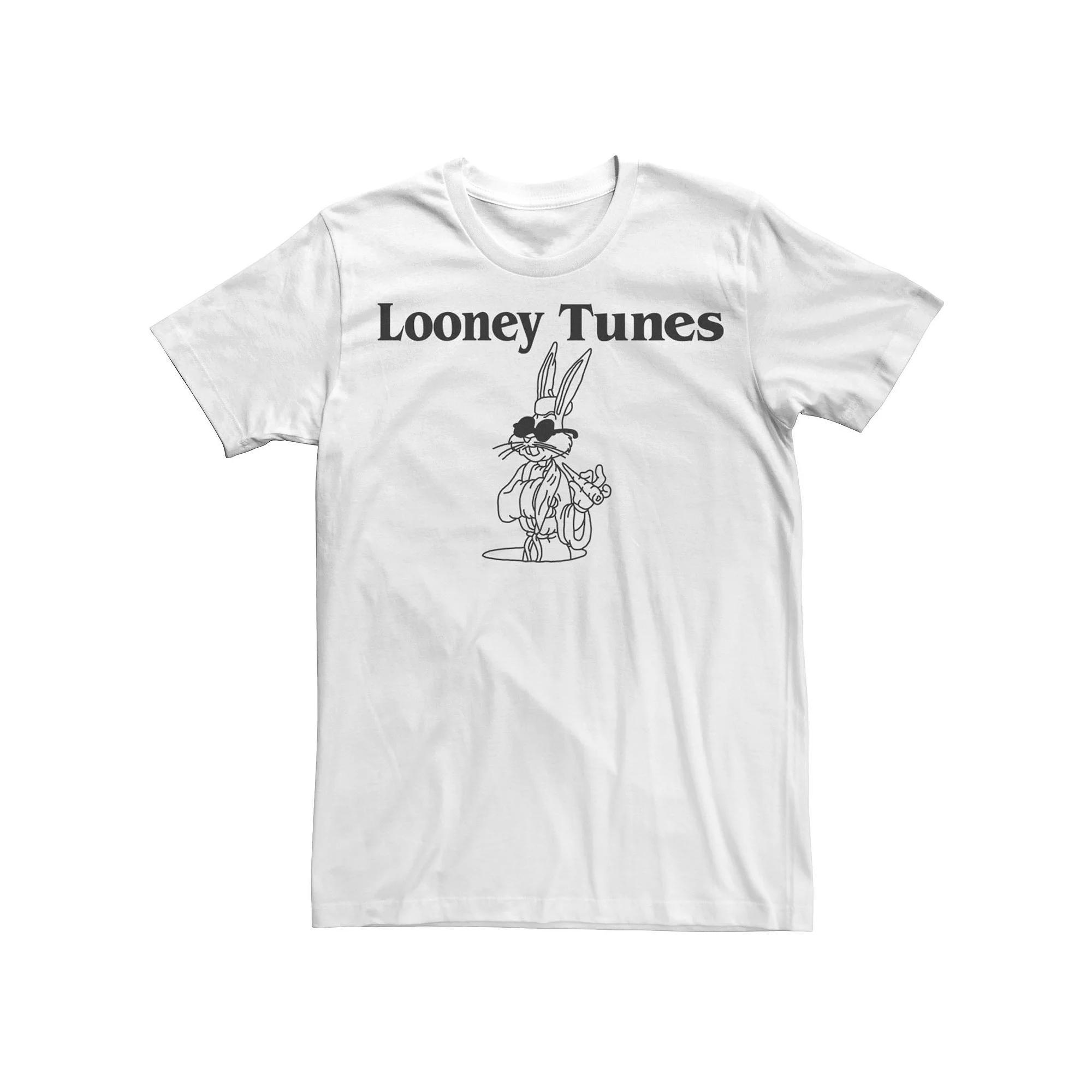 Men's Looney Tunes Beatnik Bugs Line Art Poster Tee,  Product Image