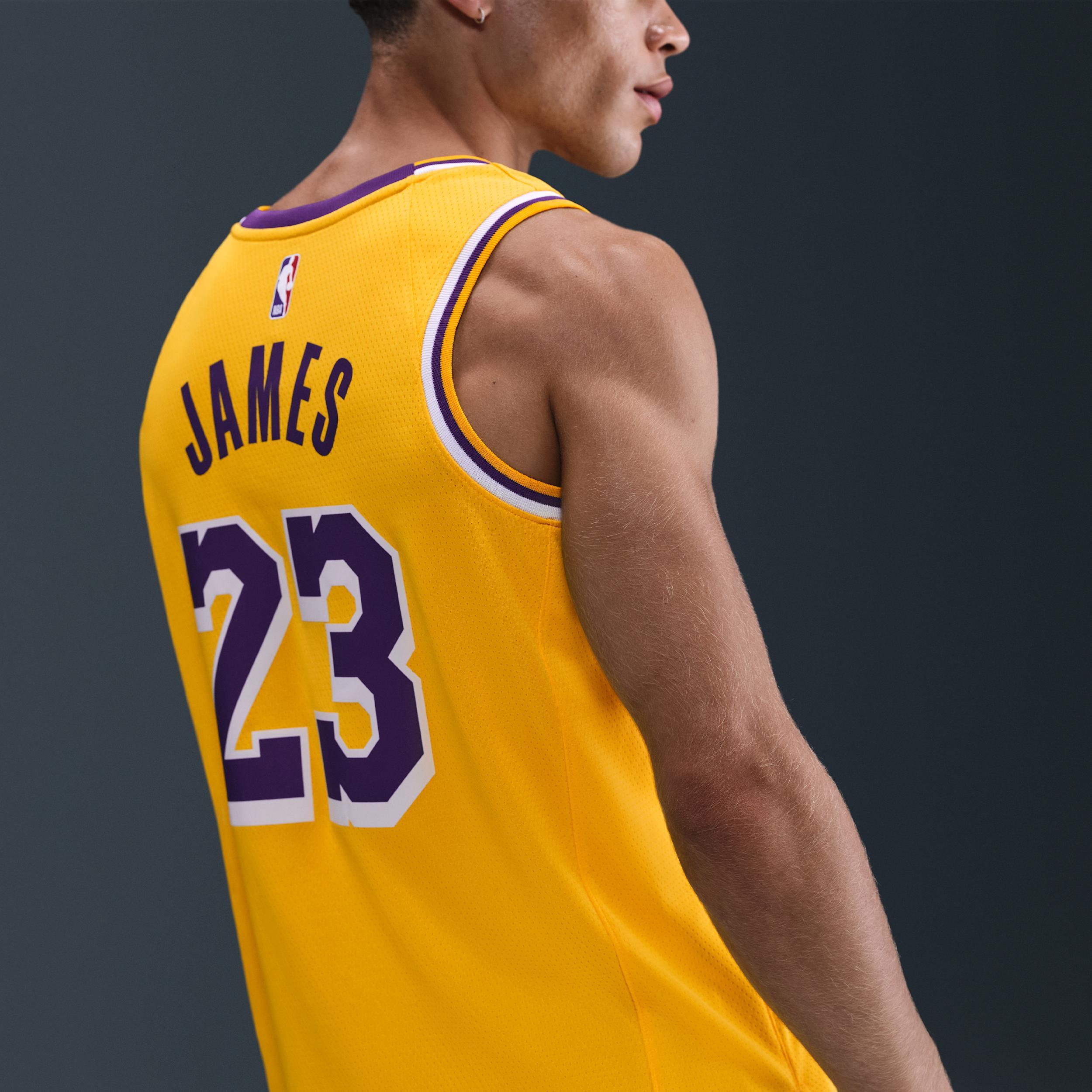 Los Angeles Lakers Icon Edition Nike Mens Dri-FIT NBA Swingman Jersey | DN2009-733 Product Image