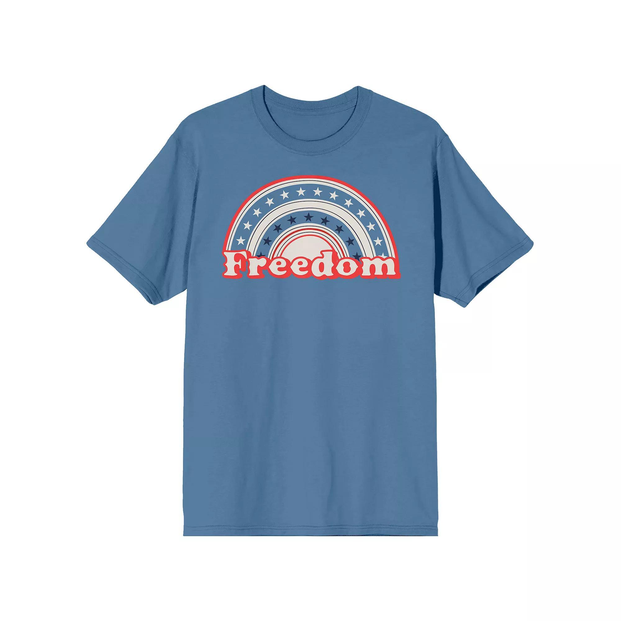 Men's Americana Freedom Rainbow Tee, Size: Medium, Blue Product Image