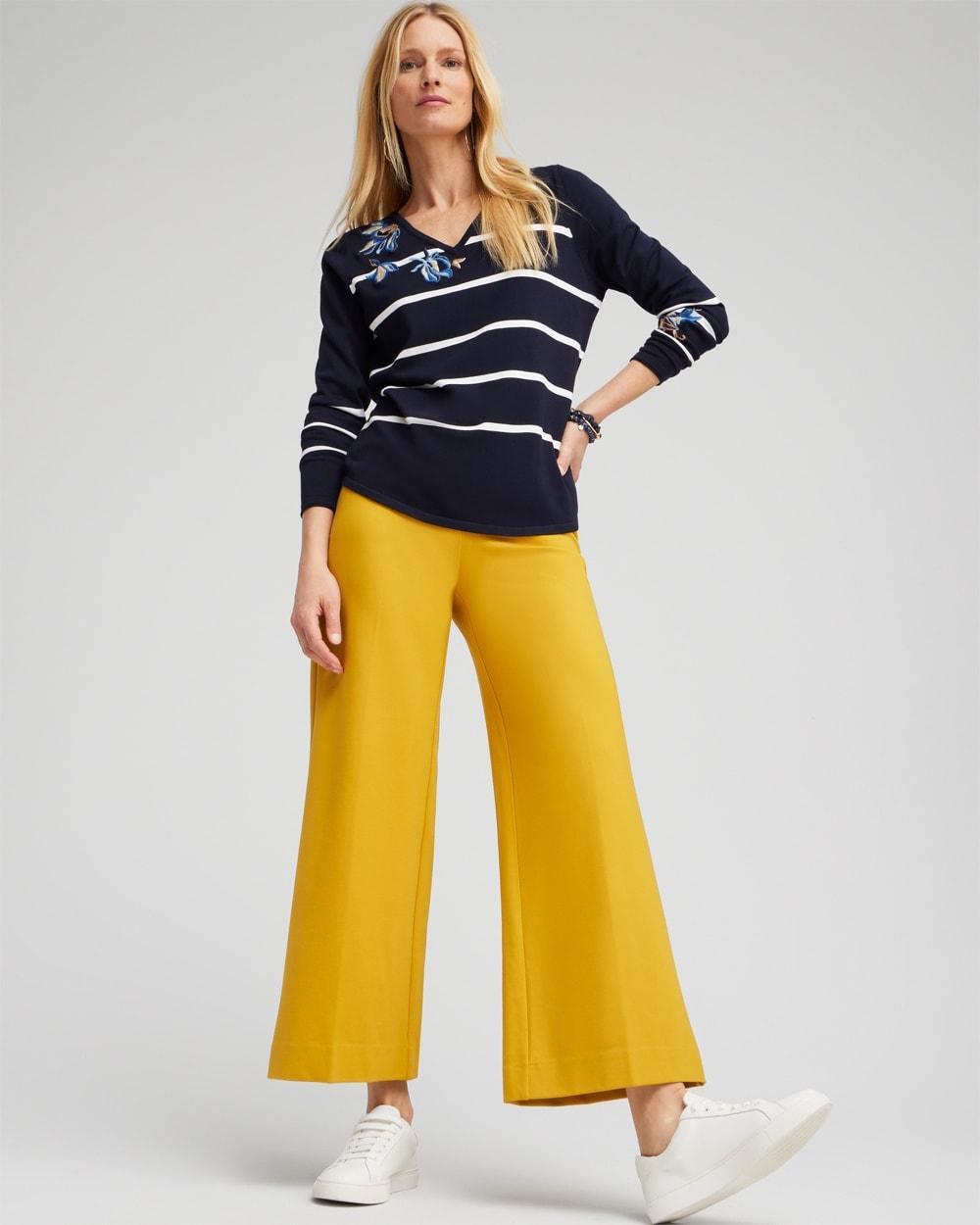 Poplin Cropped Pants Product Image