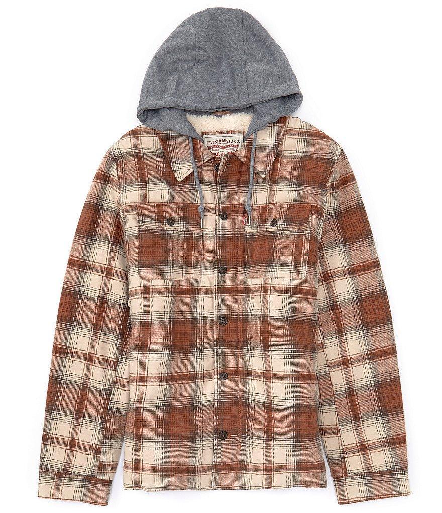 Levi's® Sherpa Lined Multi Plaid Shirt Jacket Product Image