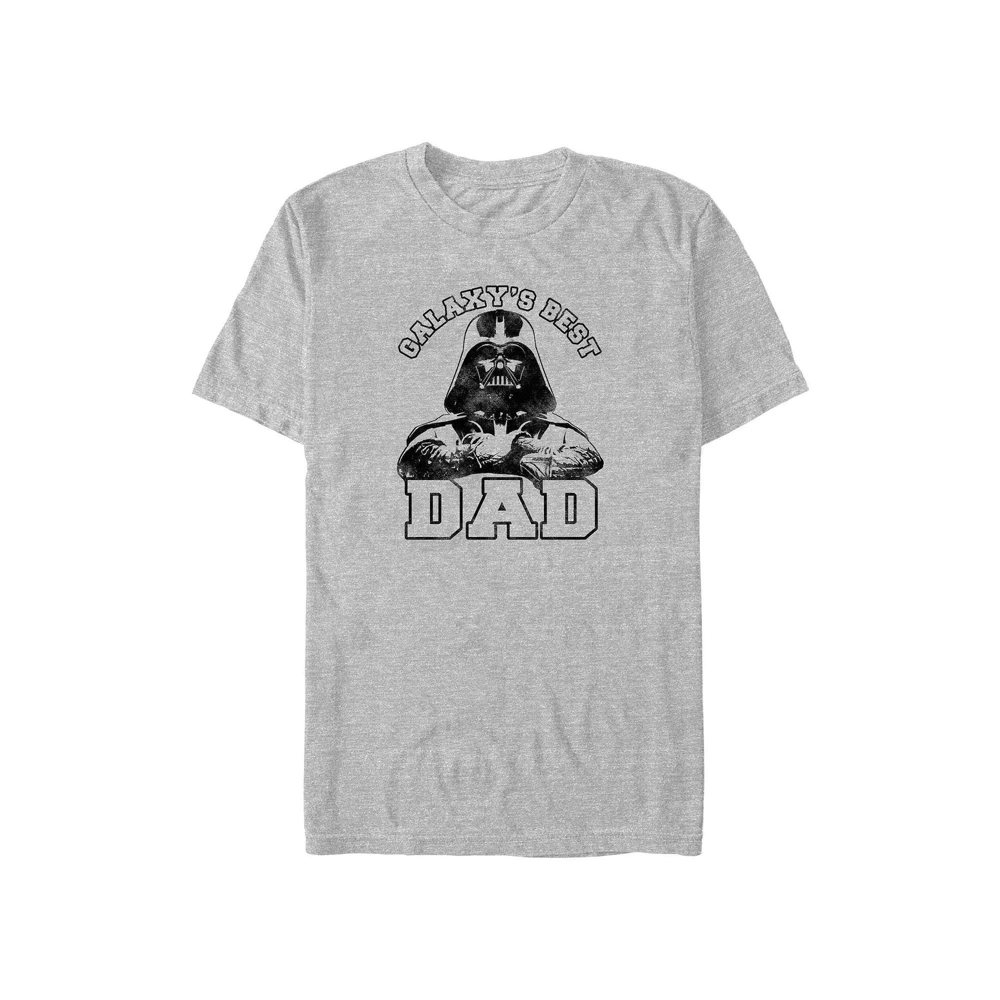 Big & Tall Star Wars Darth Vader Galaxy's Best Dad Graphic Tee, Men's, Size: 4XL Tall, Athletic Grey Product Image