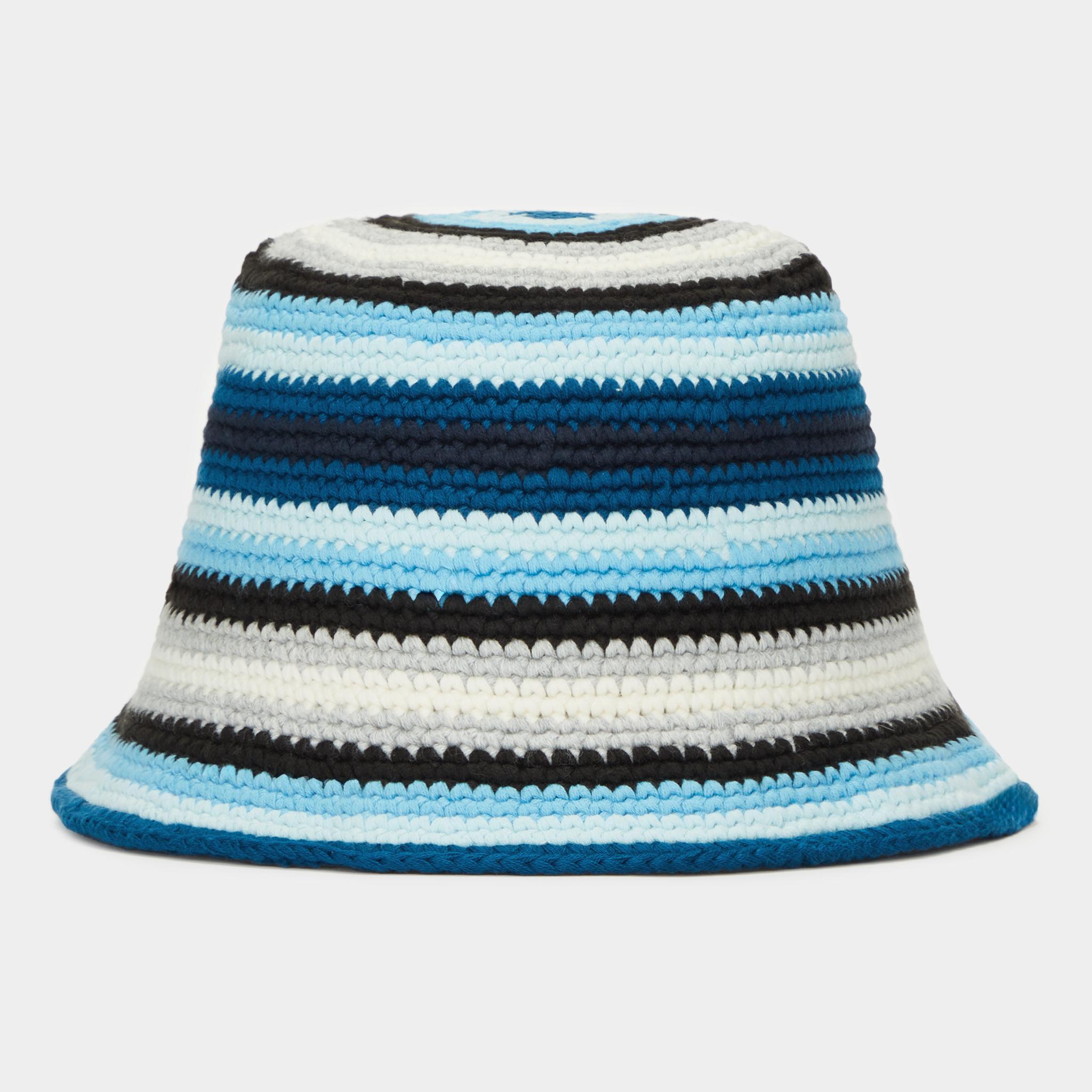 STRIPED CROCHET BUCKET HAT Product Image