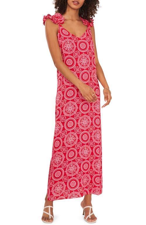 Vince Camuto Womens Medallion-Print Sleeveless Maxi Dress Product Image