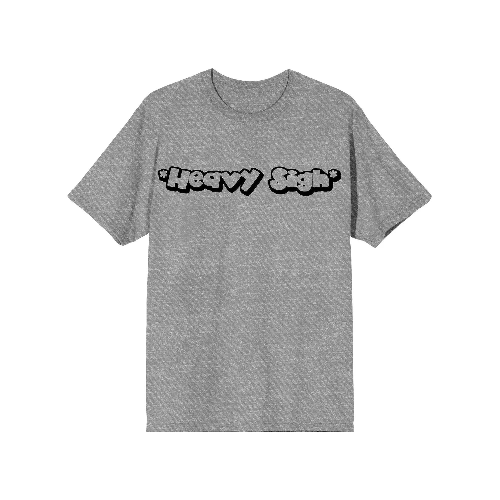 Men's Heavy Sigh in Asterisks Tee, Size: Small, Gray Product Image
