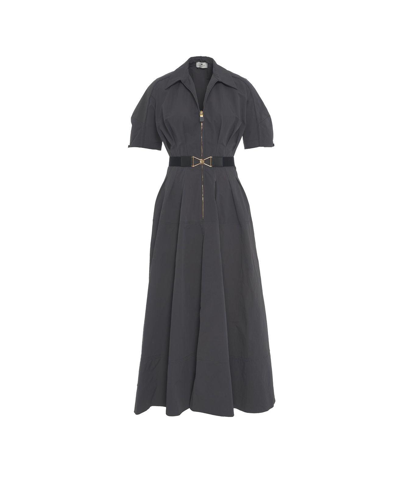 A-line dress with waist belt Product Image