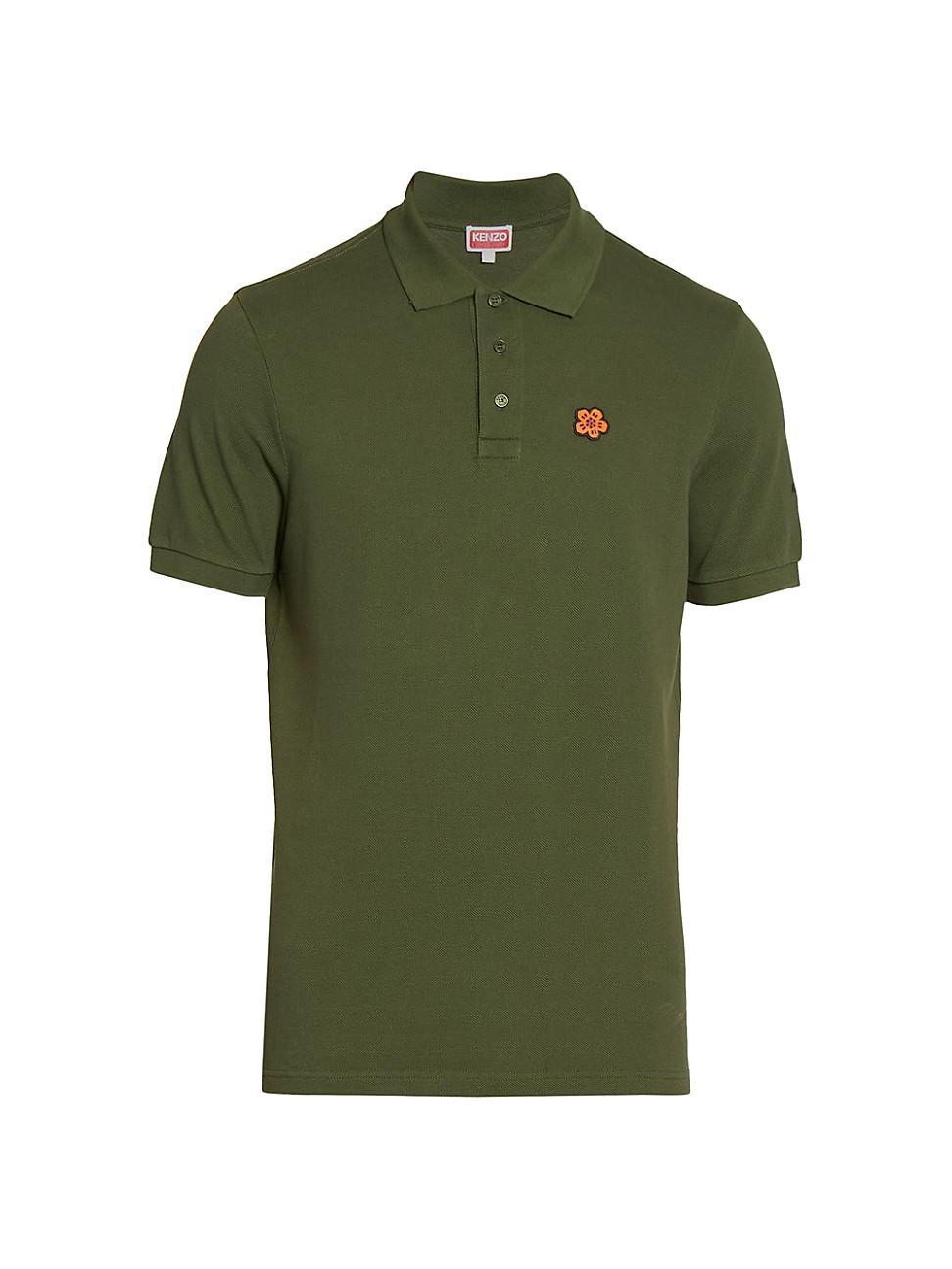 Mens Boke Flower Cotton Slim-Fit Polo Shirt Product Image