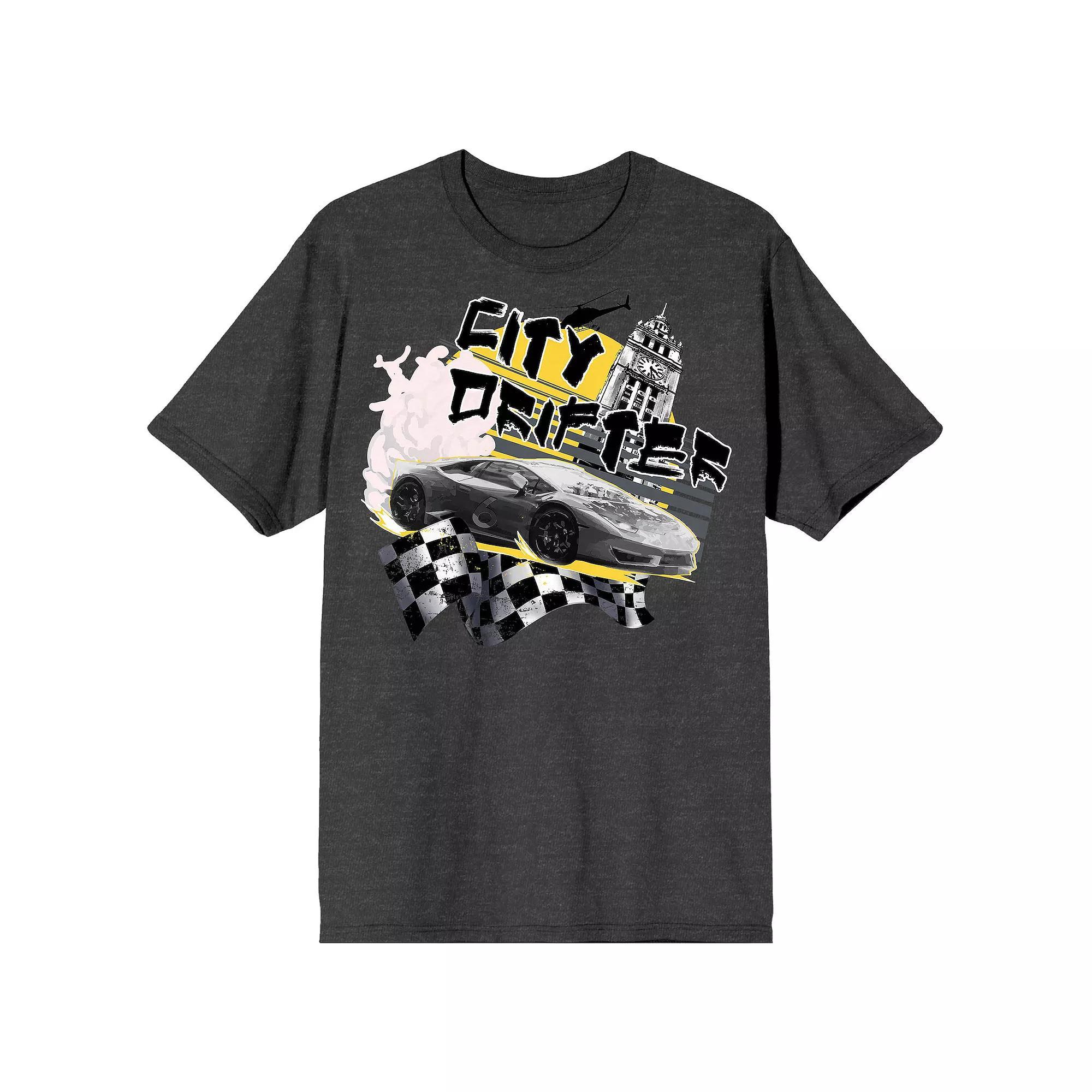 Men's Sleek Rebel City Drifter Graphic Tee,  Product Image