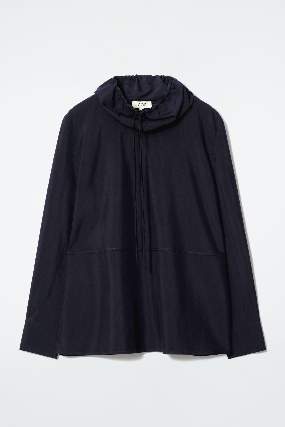 DRAWSTRING-NECK TOP Product Image