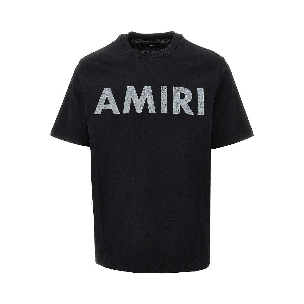 AMIRI Black Cotton T-shirt With Bold Logo Statement Product Image