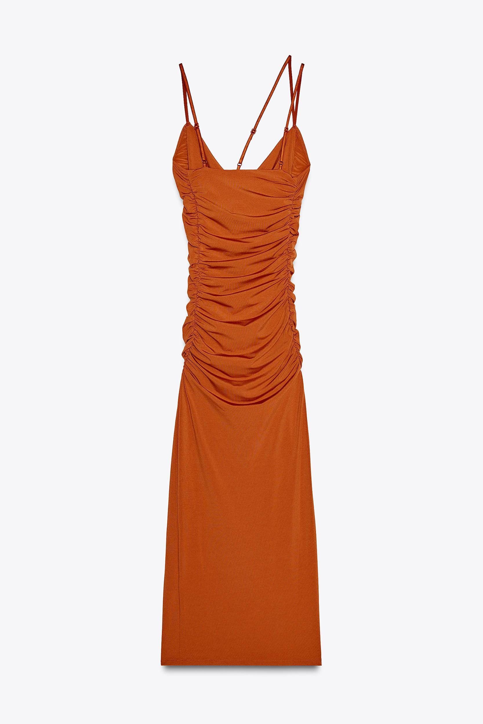 DRAPED RUCHED MAXI DRESS Product Image