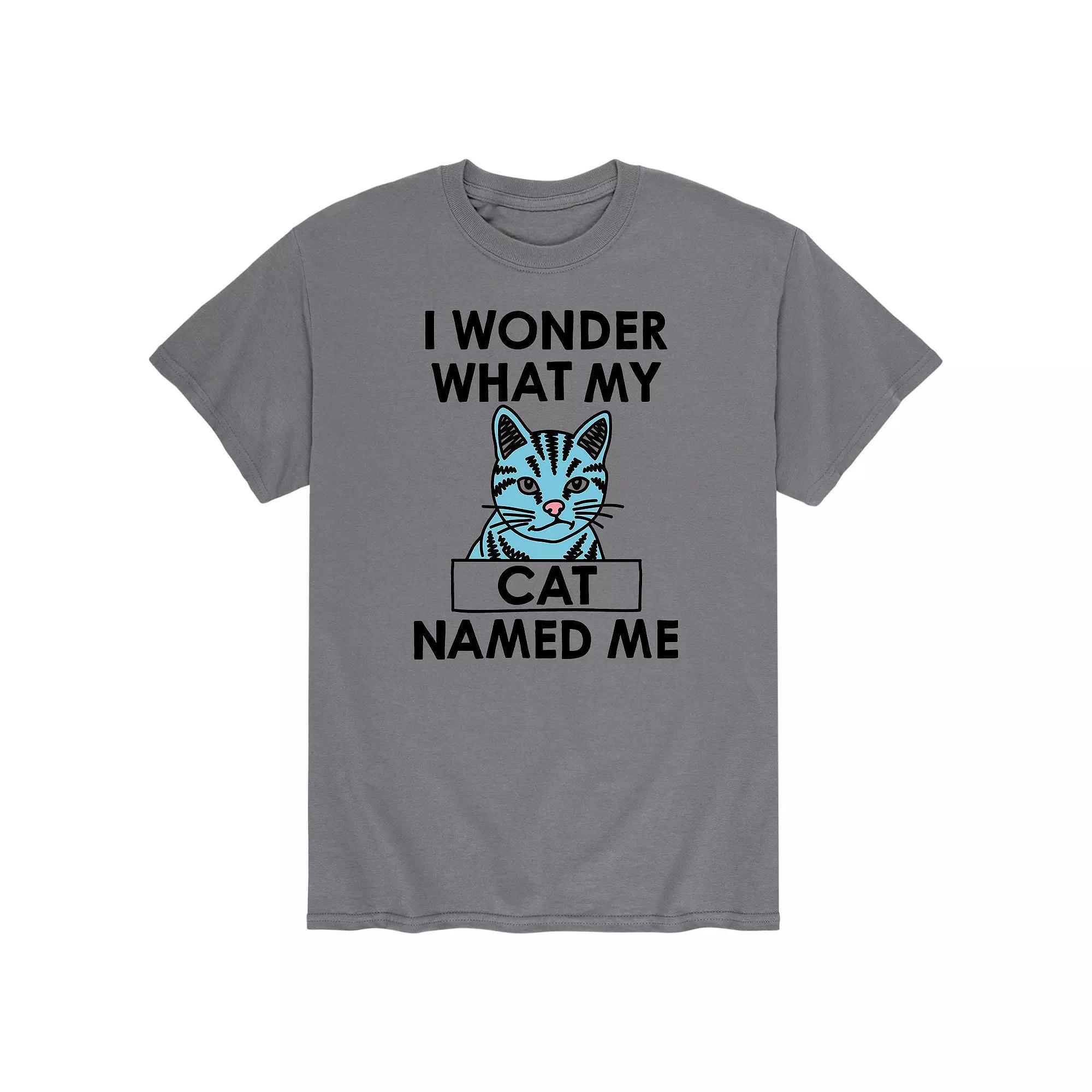 Men's I Wonder What My Cat Named Me Graphic Tee,  Product Image