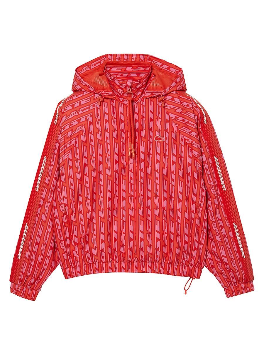 Womens Printed Hooded Track Jacket Product Image