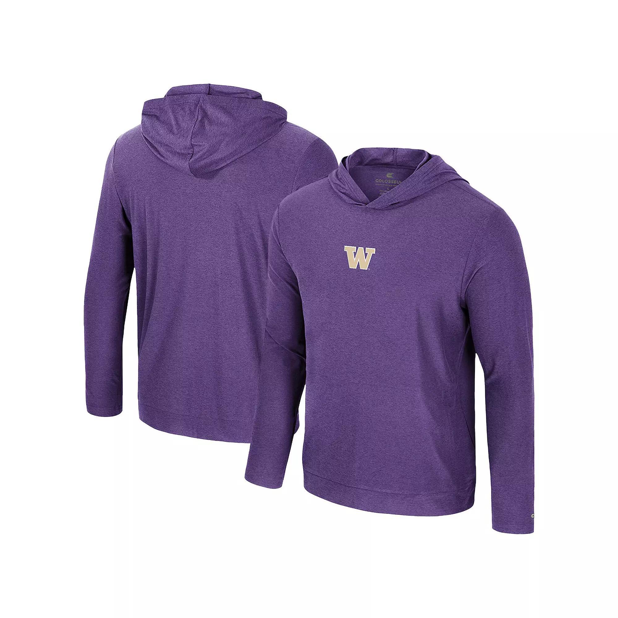 Men's Colosseum Purple Washington Huskies Long Sleeve T-Shirt Hoodie, Size: Large Product Image