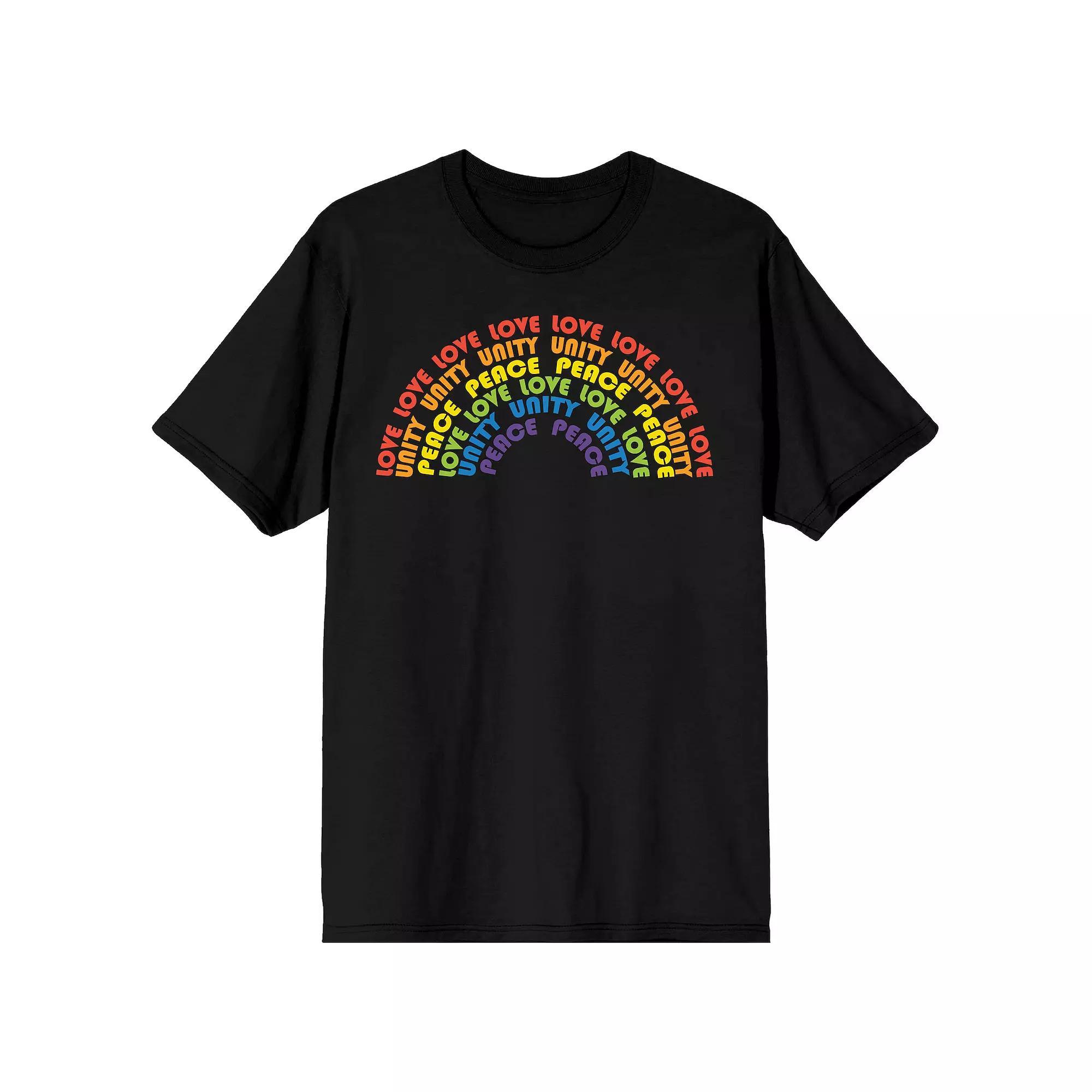 Men's Pride Rainbow Stripes Tee,  Product Image
