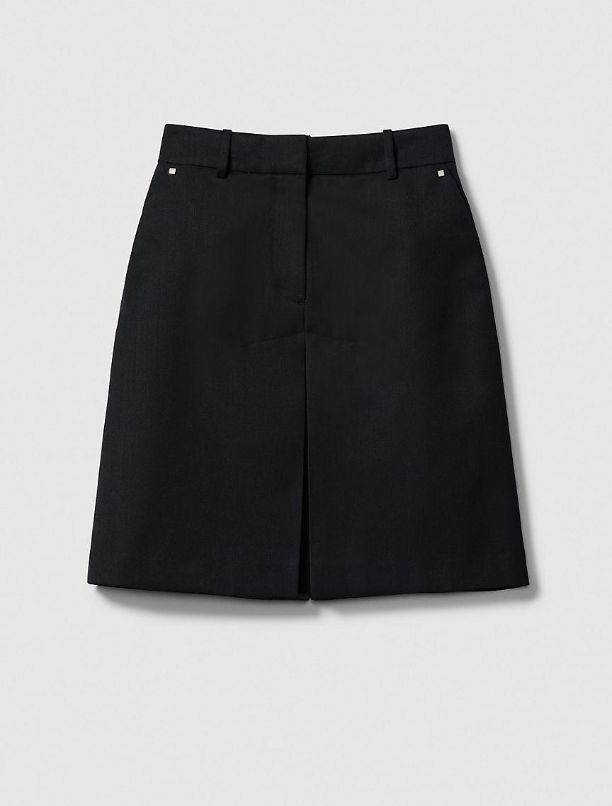 Wool Blend Tailored Skirt Product Image