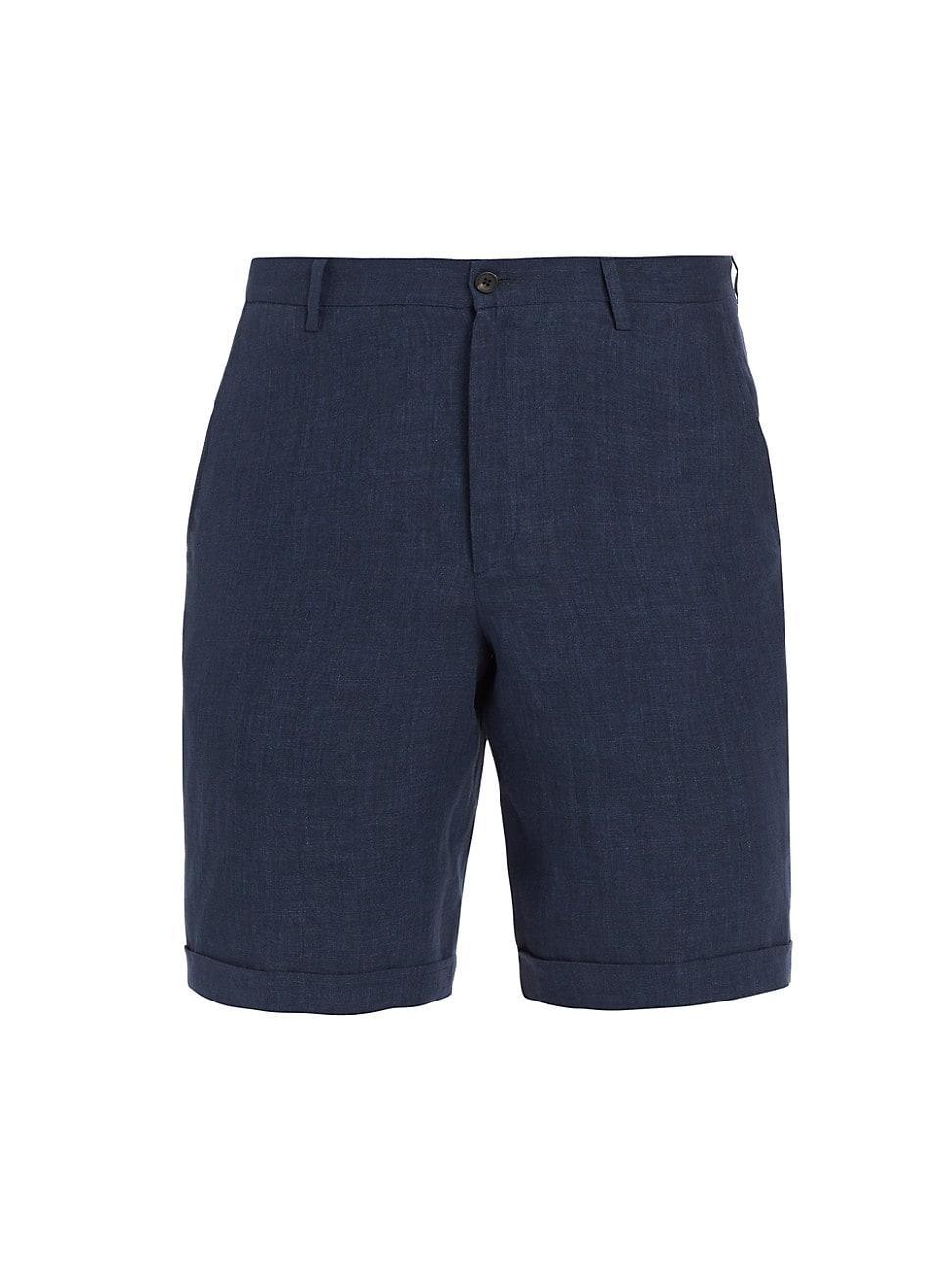 Mens COLLECTION Linen Flat-Front Shorts Product Image