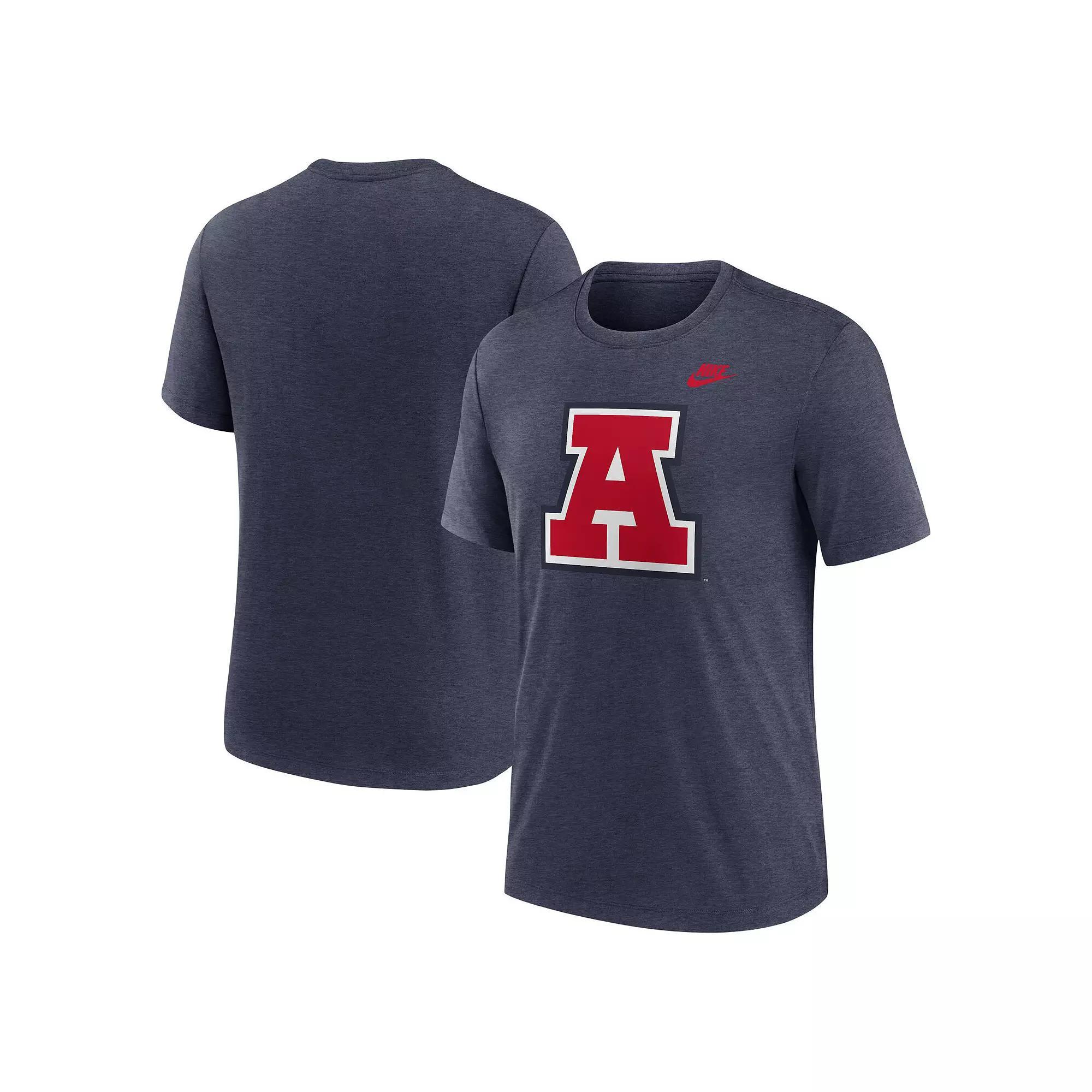 Men's Nike Heather Navy Arizona Wildcats Blitz Evergreen Legacy Primary Tri-Blend T-Shirt,  Product Image