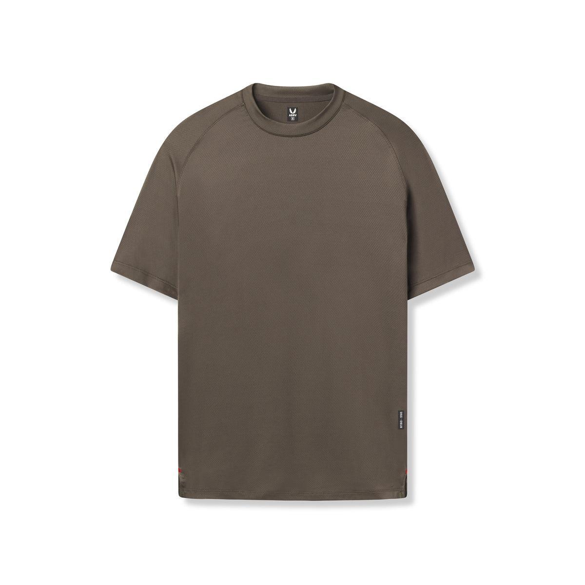 0918. AeroSilver® Fitted Tee - Deep Taupe Product Image
