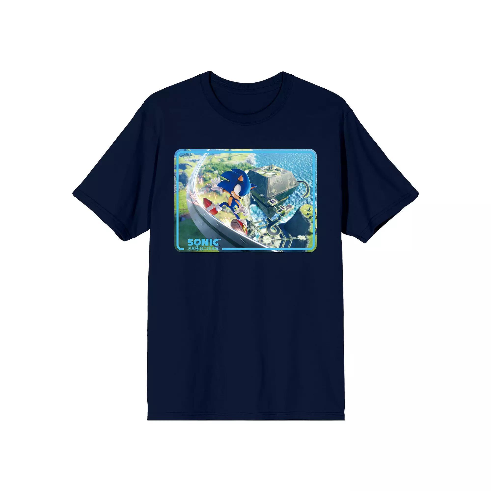 Men's Sonic Frontiers Videogame Graphic Tee, Size: Small, Blue Product Image