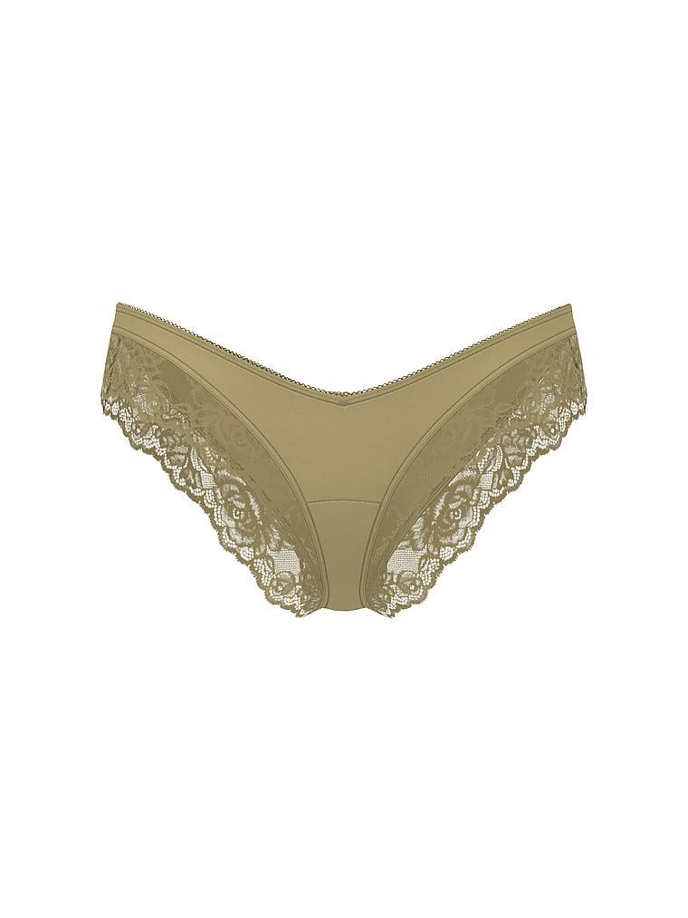 Rose Lace-Trim High-Leg Cheeky Panty Product Image