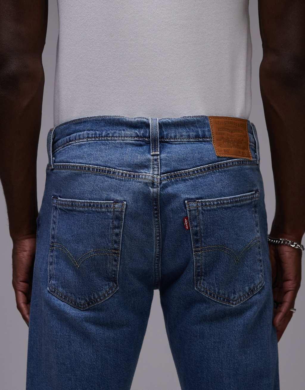 Levi's 512 slim taper jeans in mid blue Product Image