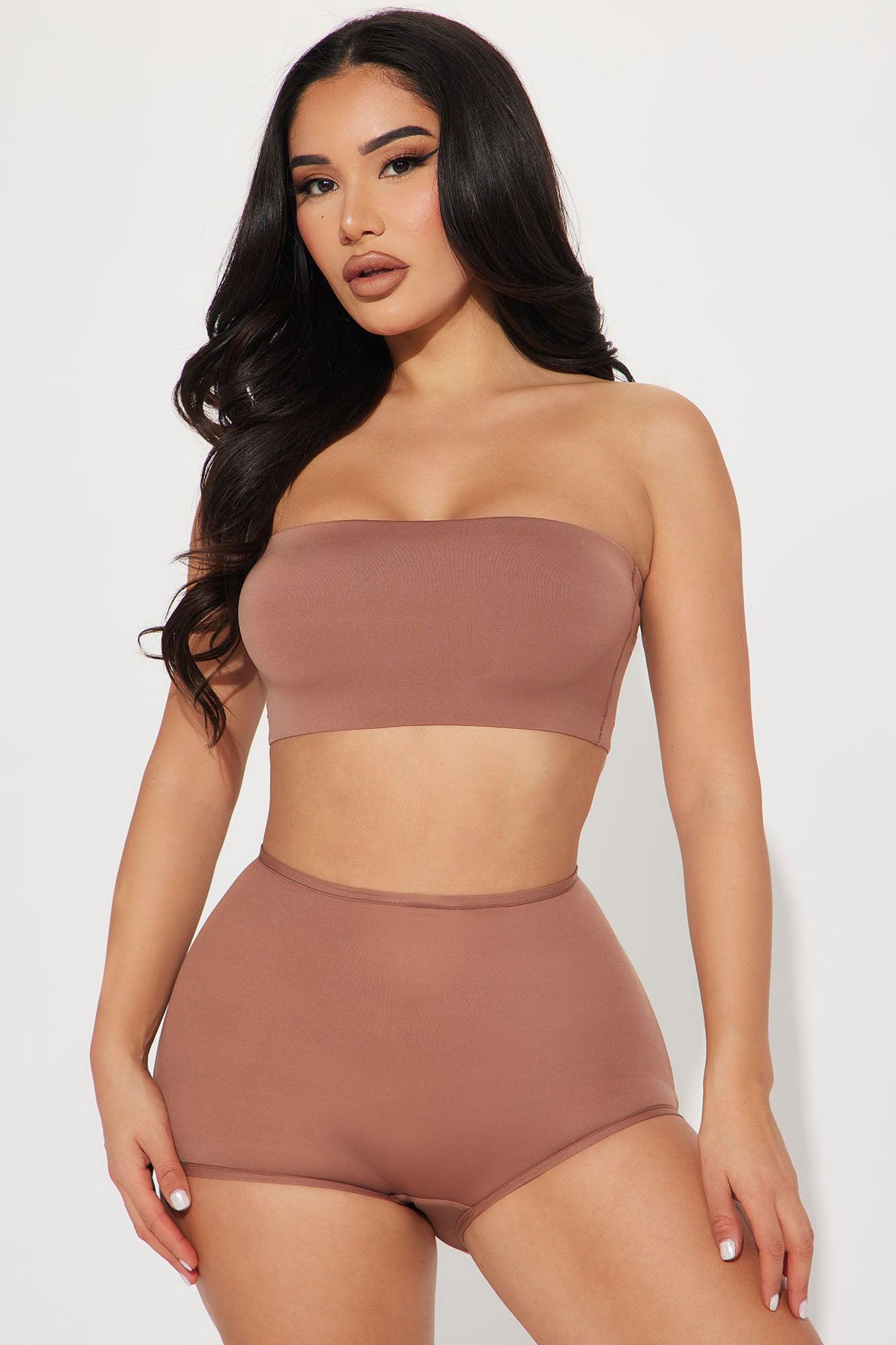 Light As A Feather Microfiber Bandeau - Mocha Product Image