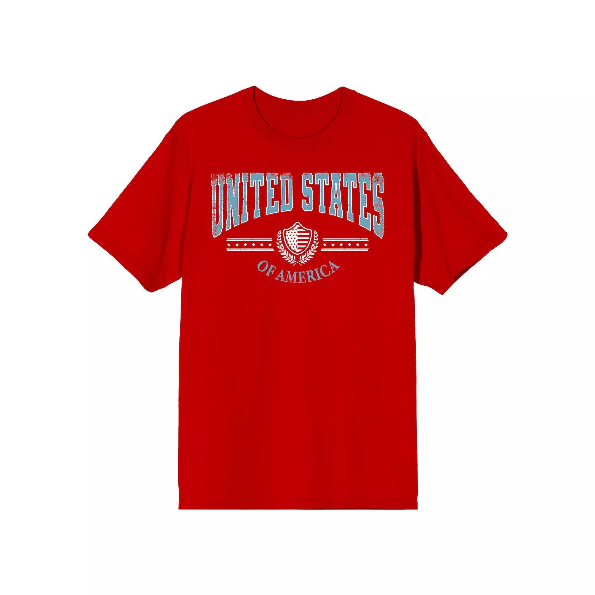 Men's American USA Crest Graphic Tee,  Product Image