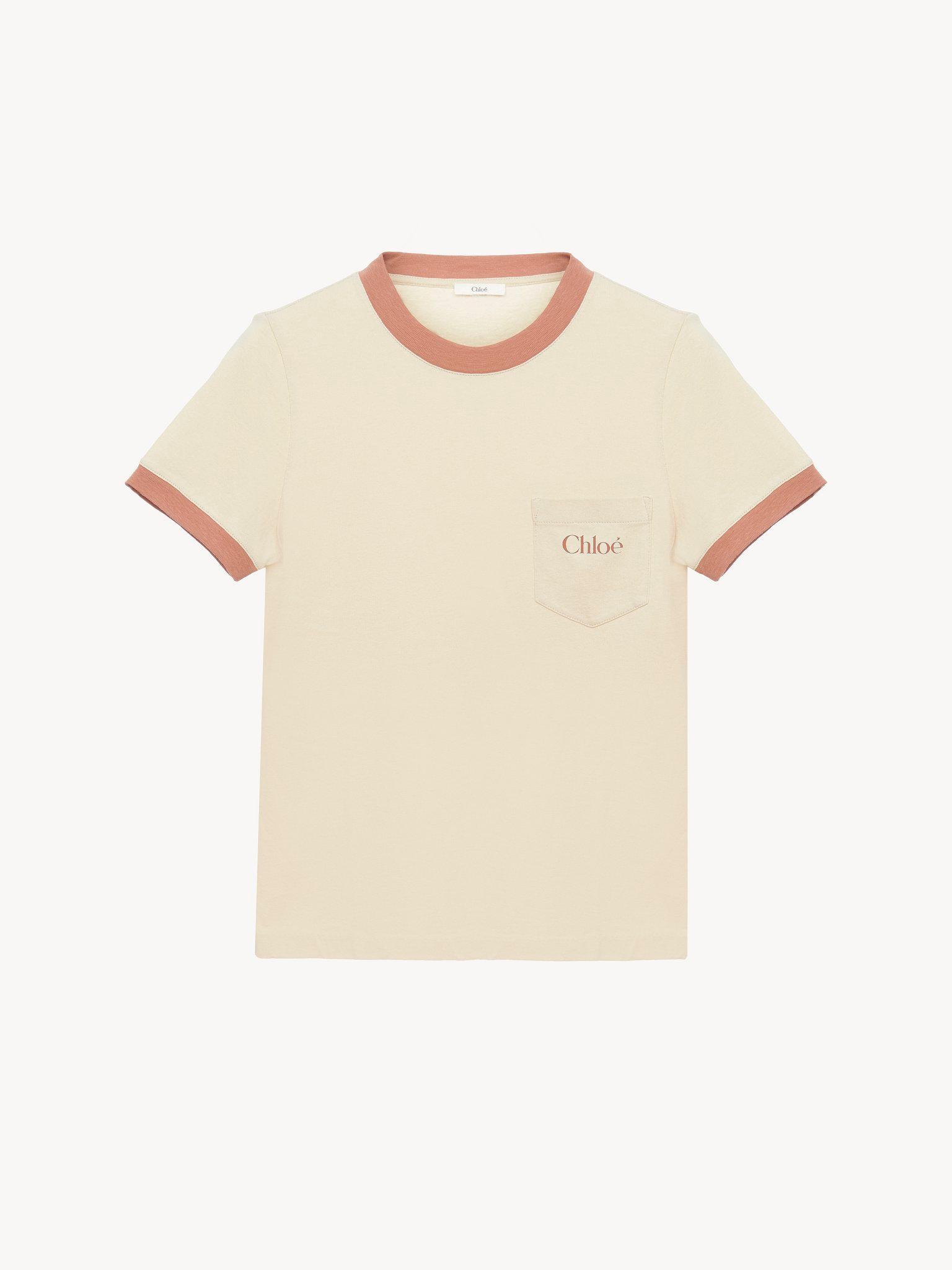 Crew-neck logo T-shirt in cotton jersey Product Image