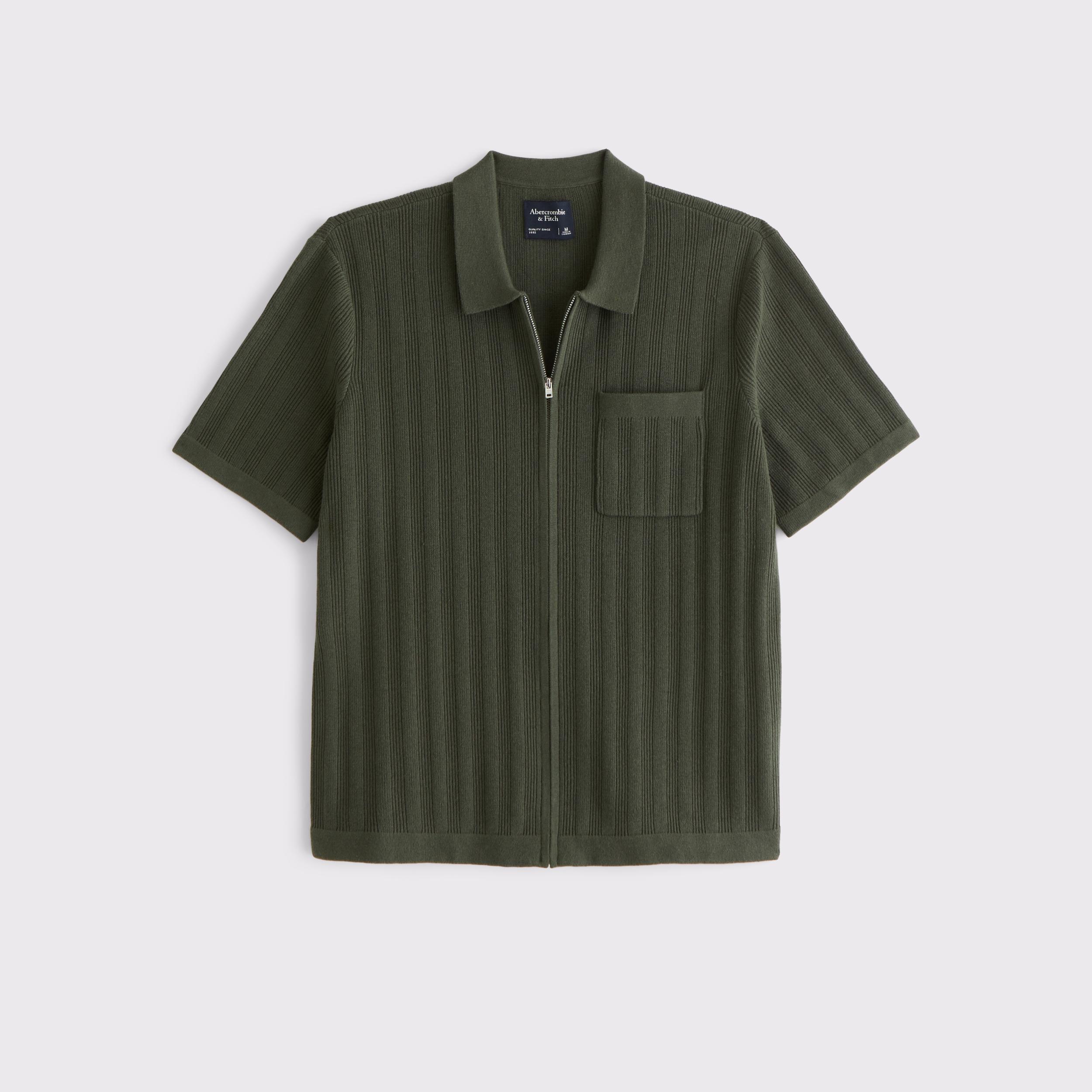 Full-Zip Sweater Polo Product Image