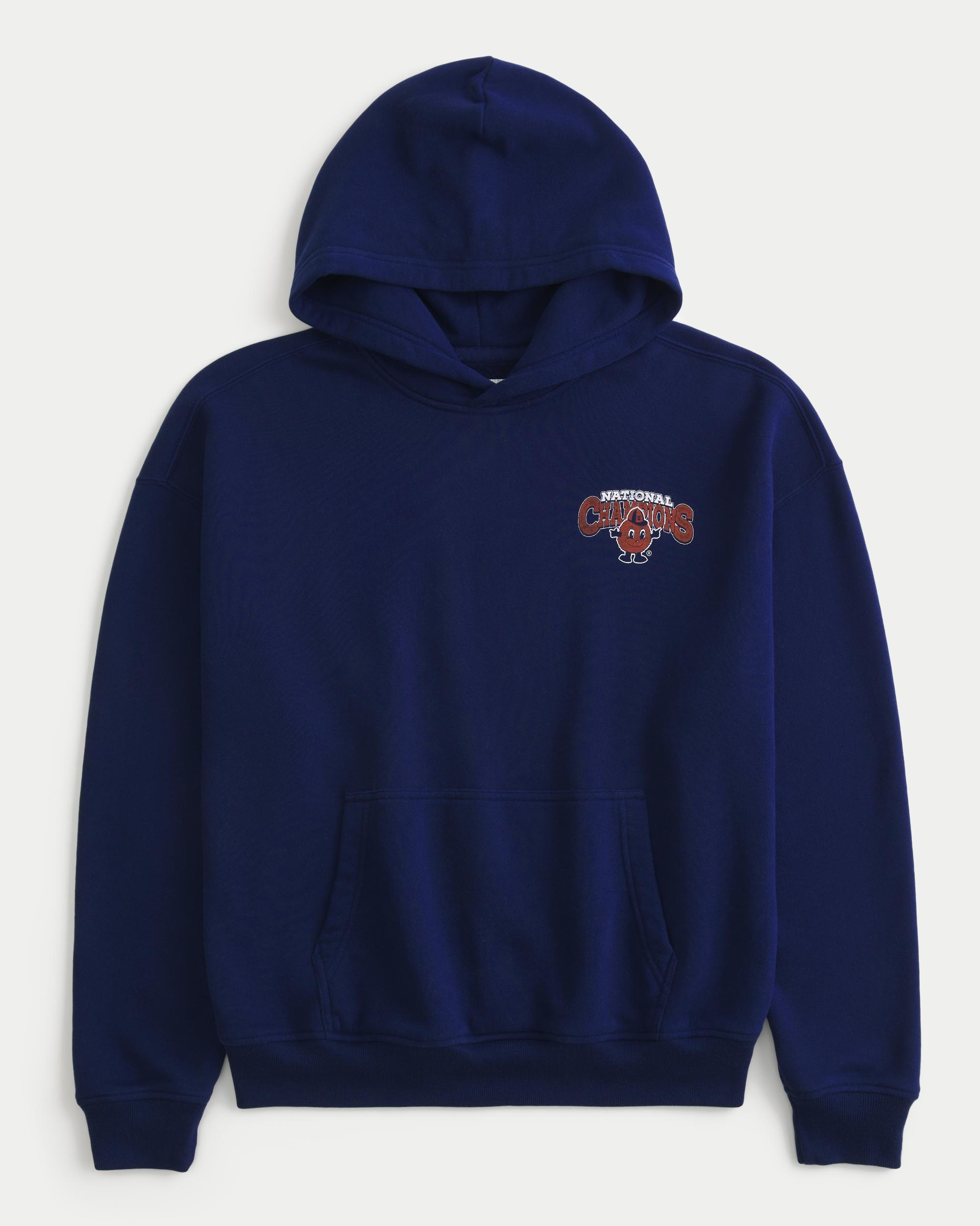 Boxy UConn Graphic Hoodie Product Image