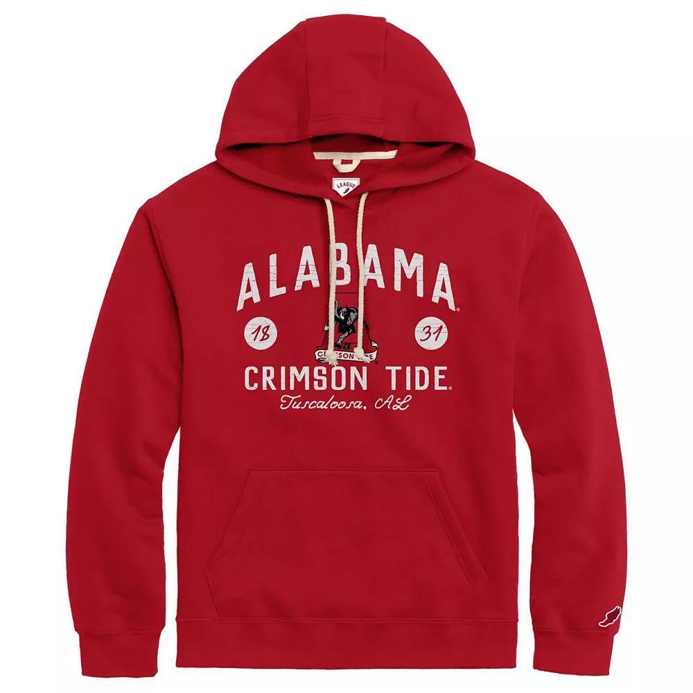 Men's League Collegiate Wear  Crimson Alabama Crimson Tide Bendy Arch Essential Pullover Hoodie, Size: 2XL, Red Product Image