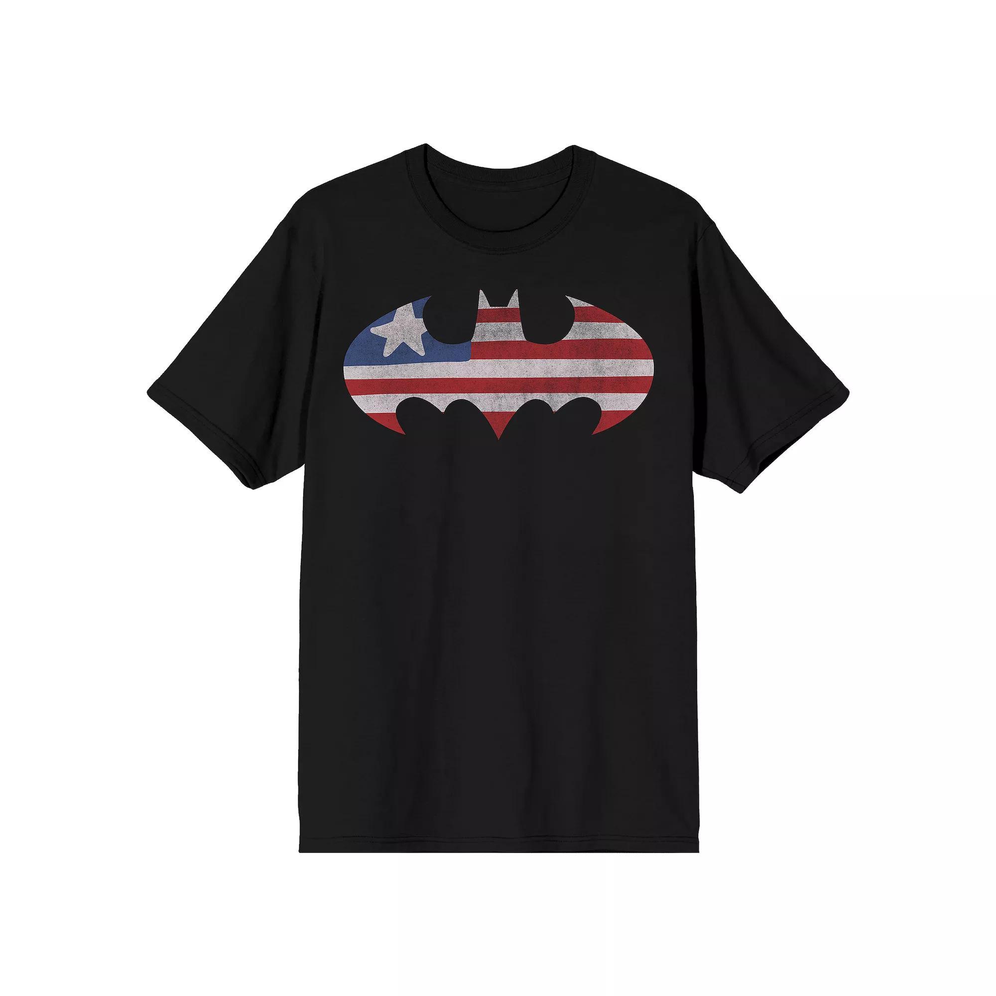 Men's Batman Red, White & Blue Graphic Tee,  Product Image