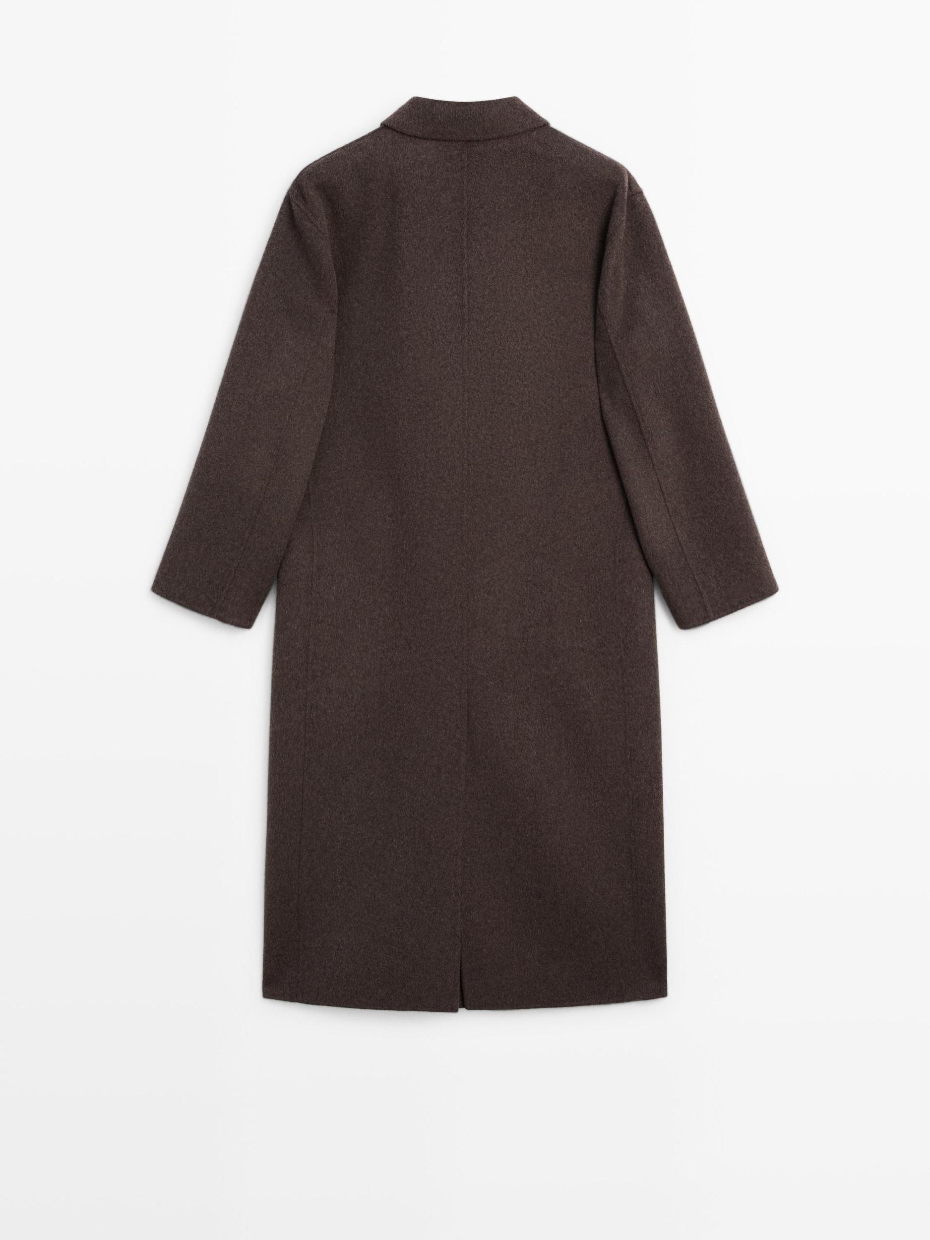 Long wool blend surplice coat Product Image