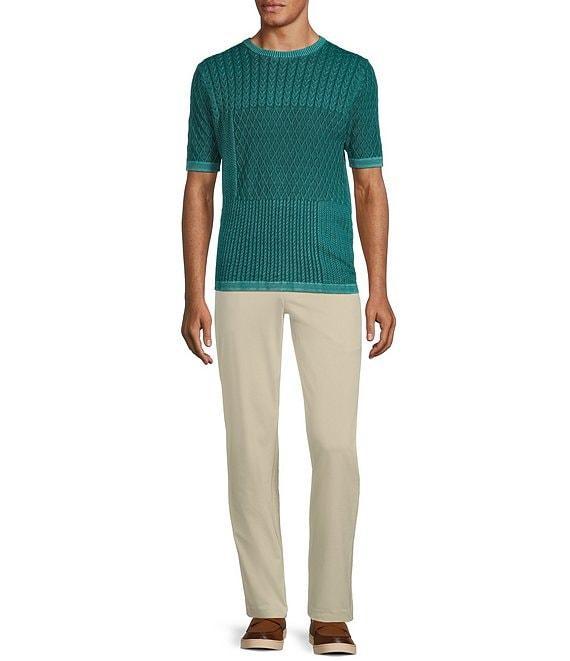 Murano Shape of Water Collection Textured Short Sleeve Sweater Product Image